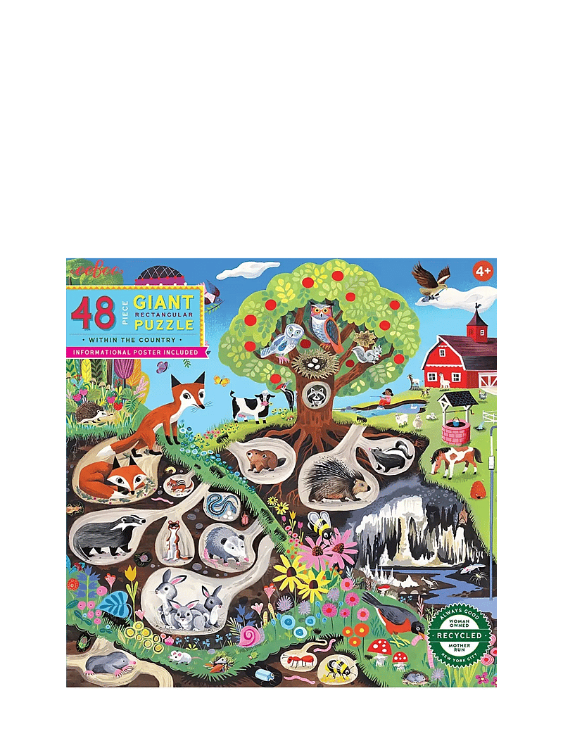 Eeboo - Giant Puzzle 48 pcs - Within the Country - klassikalised pusled - multi - 1