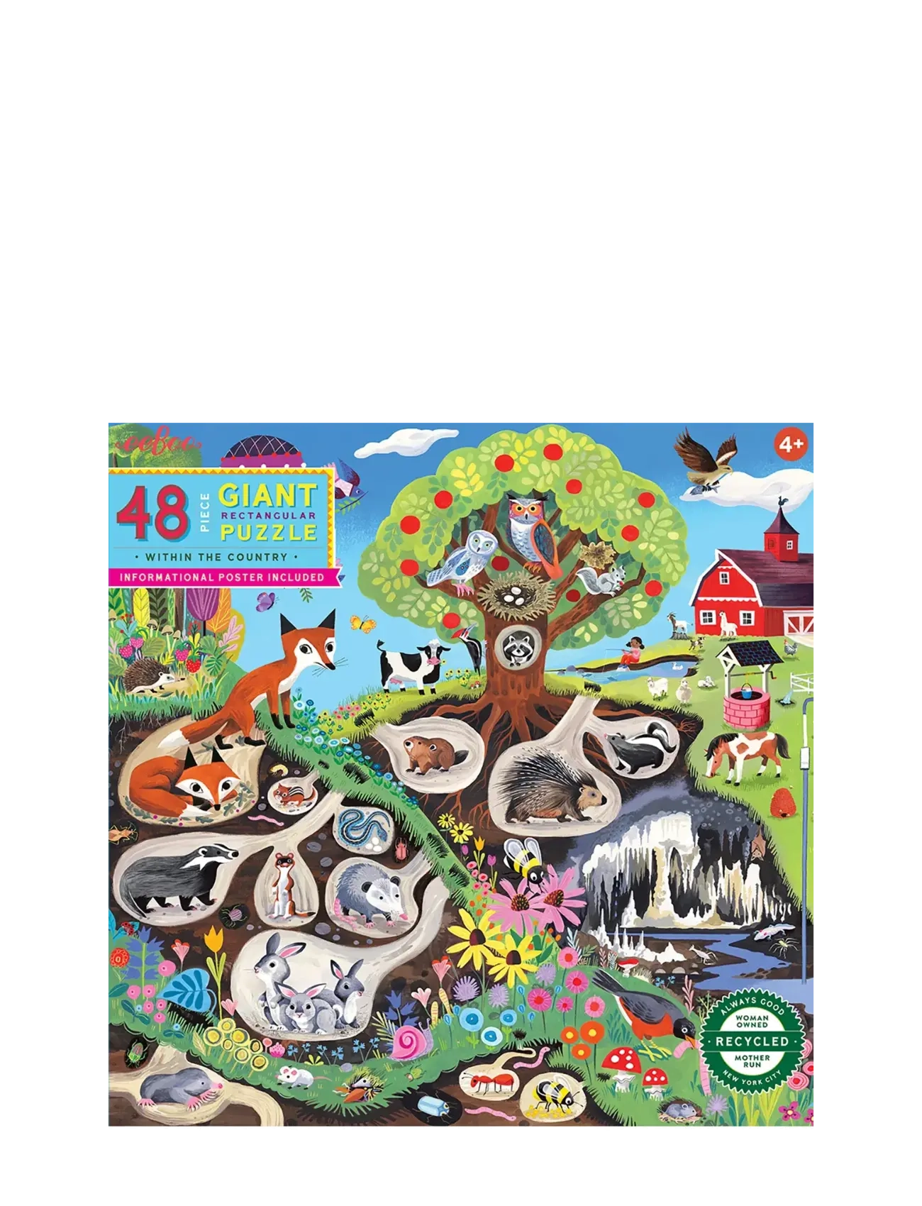 Eeboo Giant Puzzle 48 pcs - Within the Country - 4 for 3 - MULTI / multi