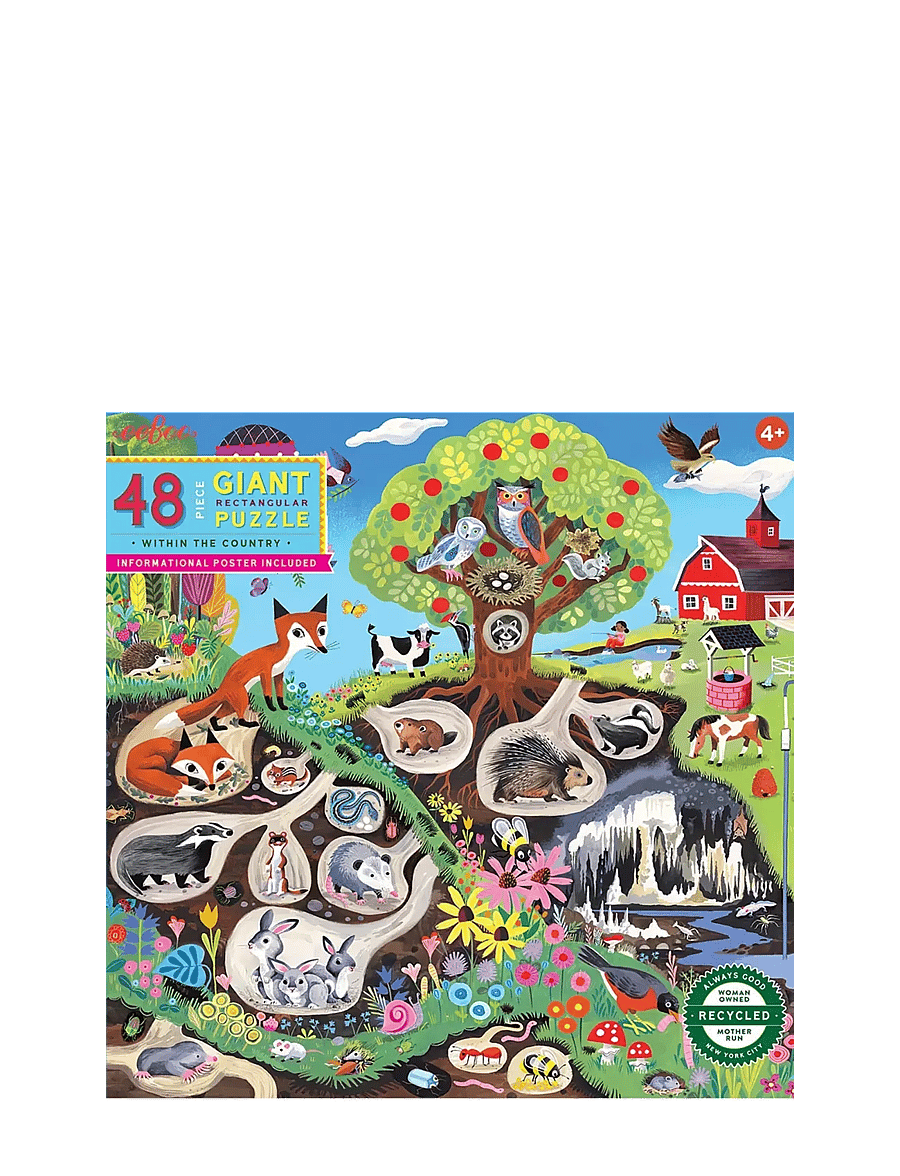 Eeboo - Giant Puzzle 48 pcs - Within the Country - klassische puzzles - multi - 1