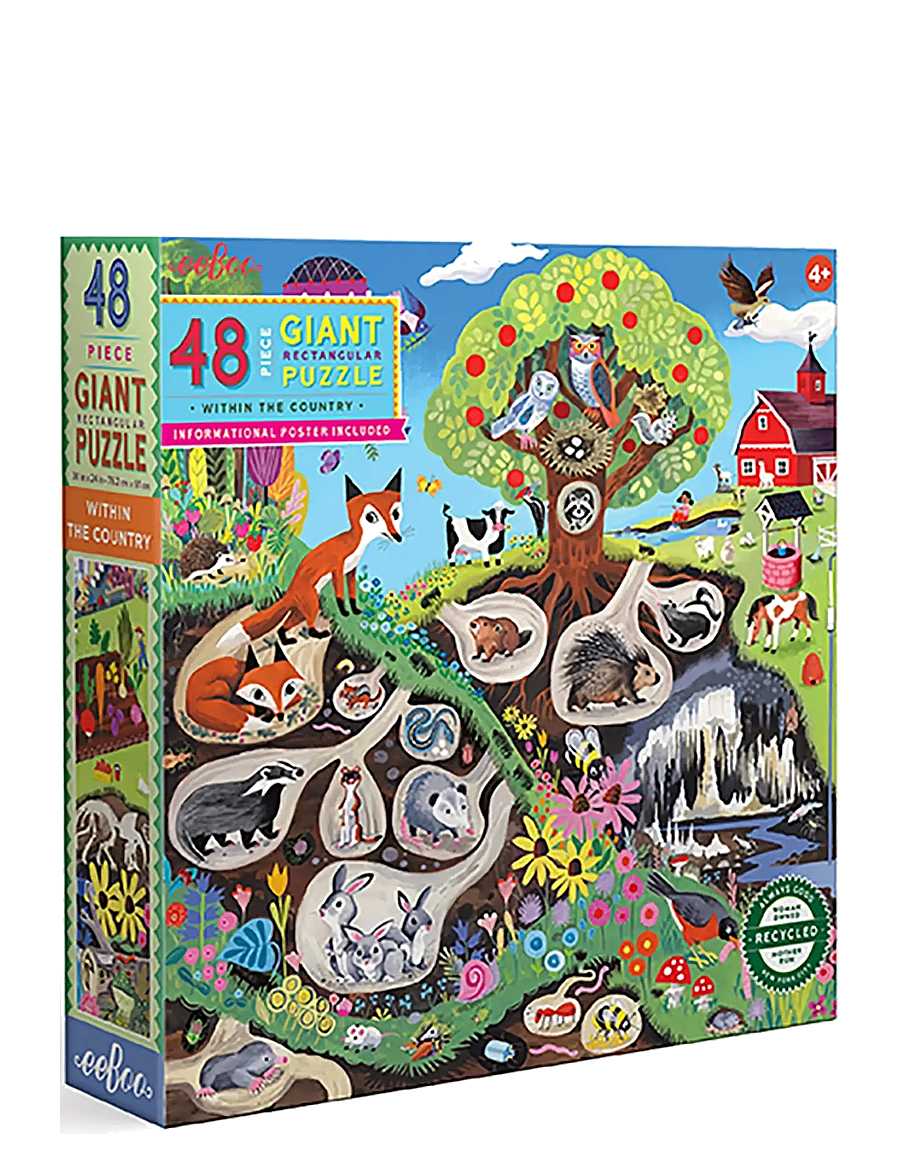 Eeboo - Giant Puzzle 48 pcs - Within the Country - klassische puzzles - multi - 2