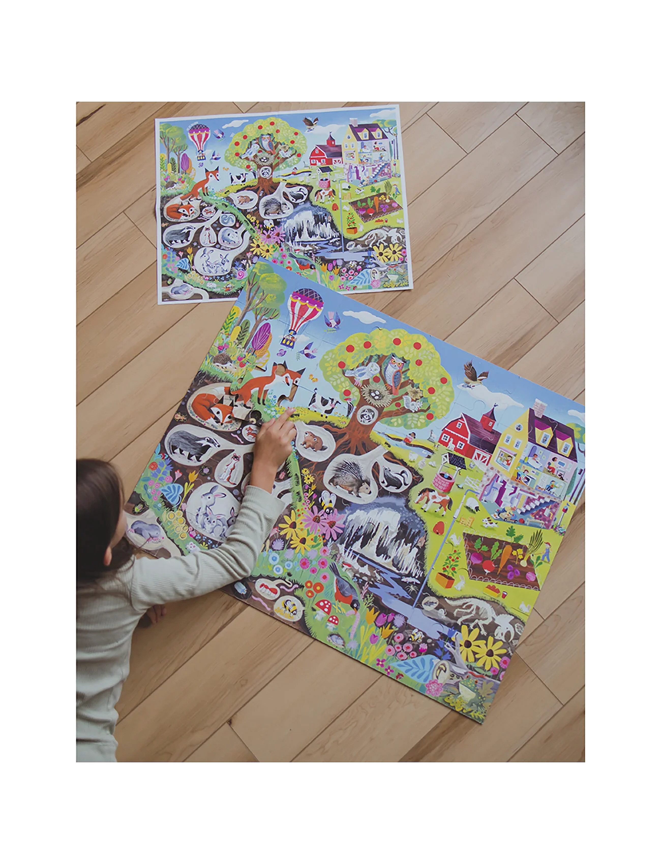 Eeboo Giant Puzzle 48 Pcs - Within The Country, One Size, Multi/patterned, Puslespil > Klassiske Puslespil, Børn