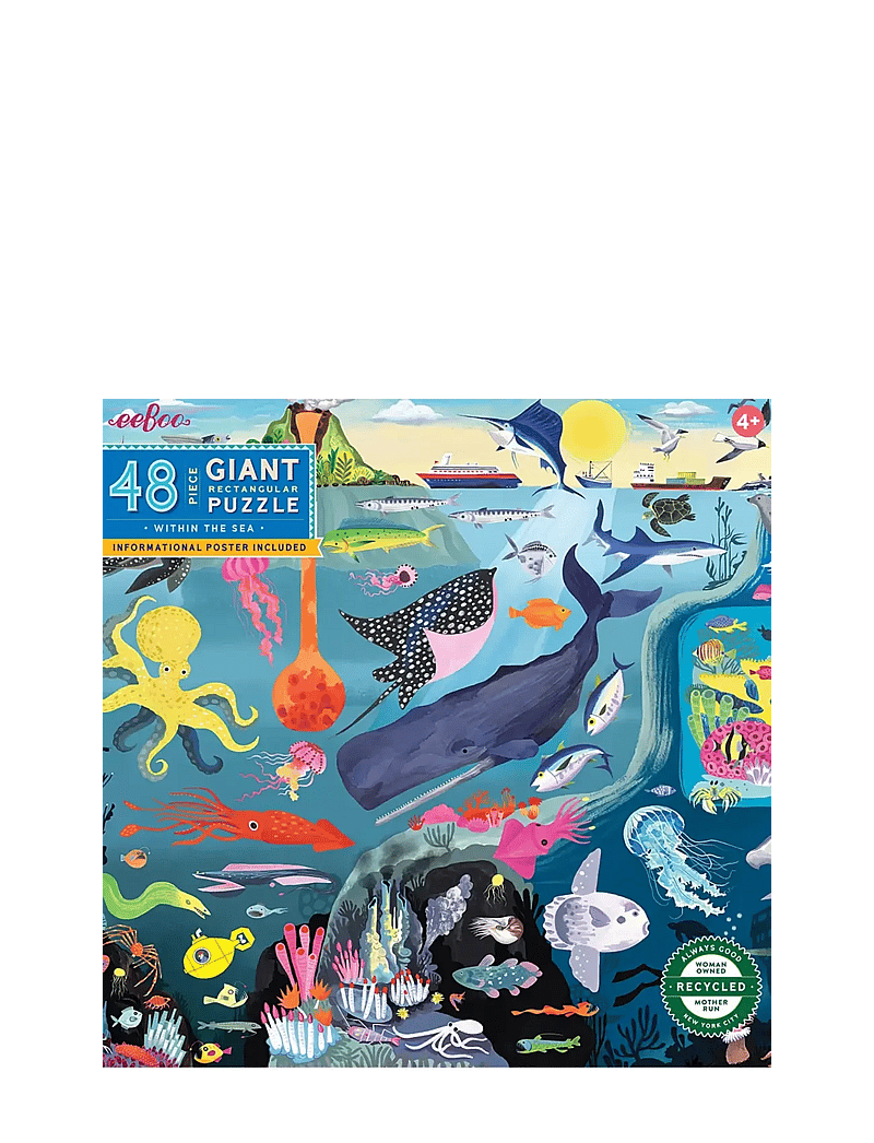 Eeboo - Giant Puzzle 48 pcs - Within the Sea - klassikalised pusled - multi - 0
