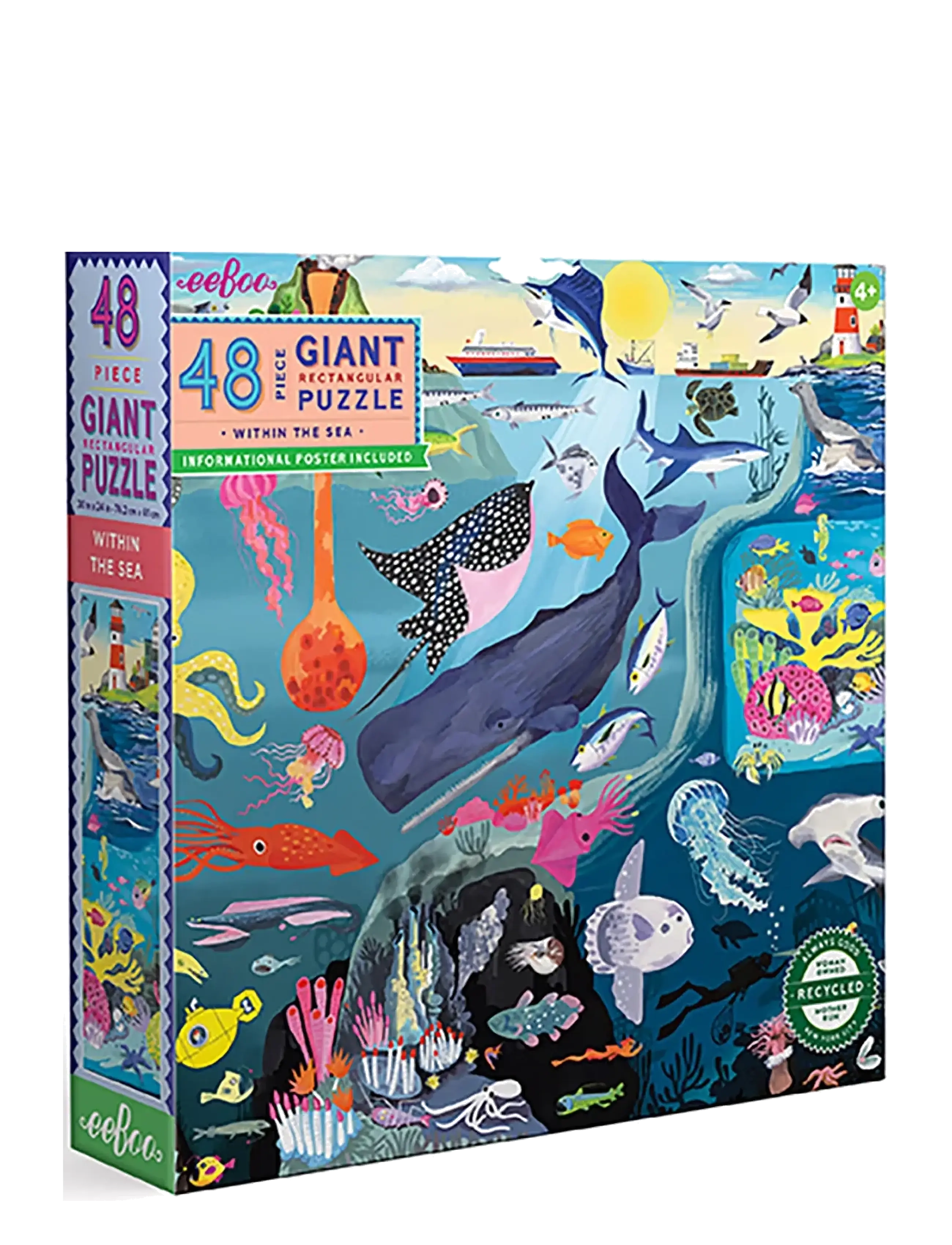 Eeboo - Giant Puzzle 48 pcs - Within the Sea - klasikinės dėlionės - multi - 1