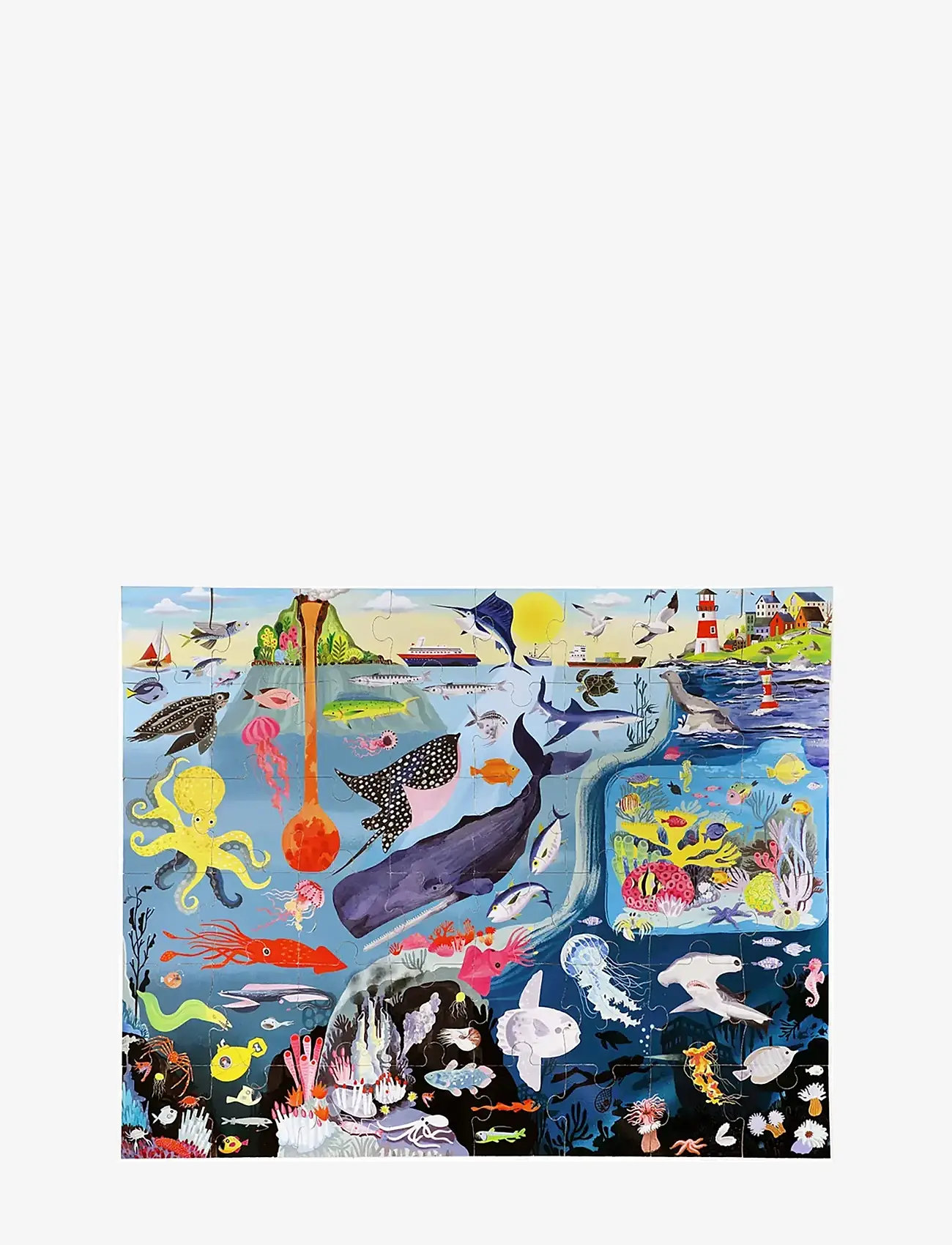 Eeboo - Giant Puzzle 48 pcs - Within the Sea - klassiske puslespil - multi - 2