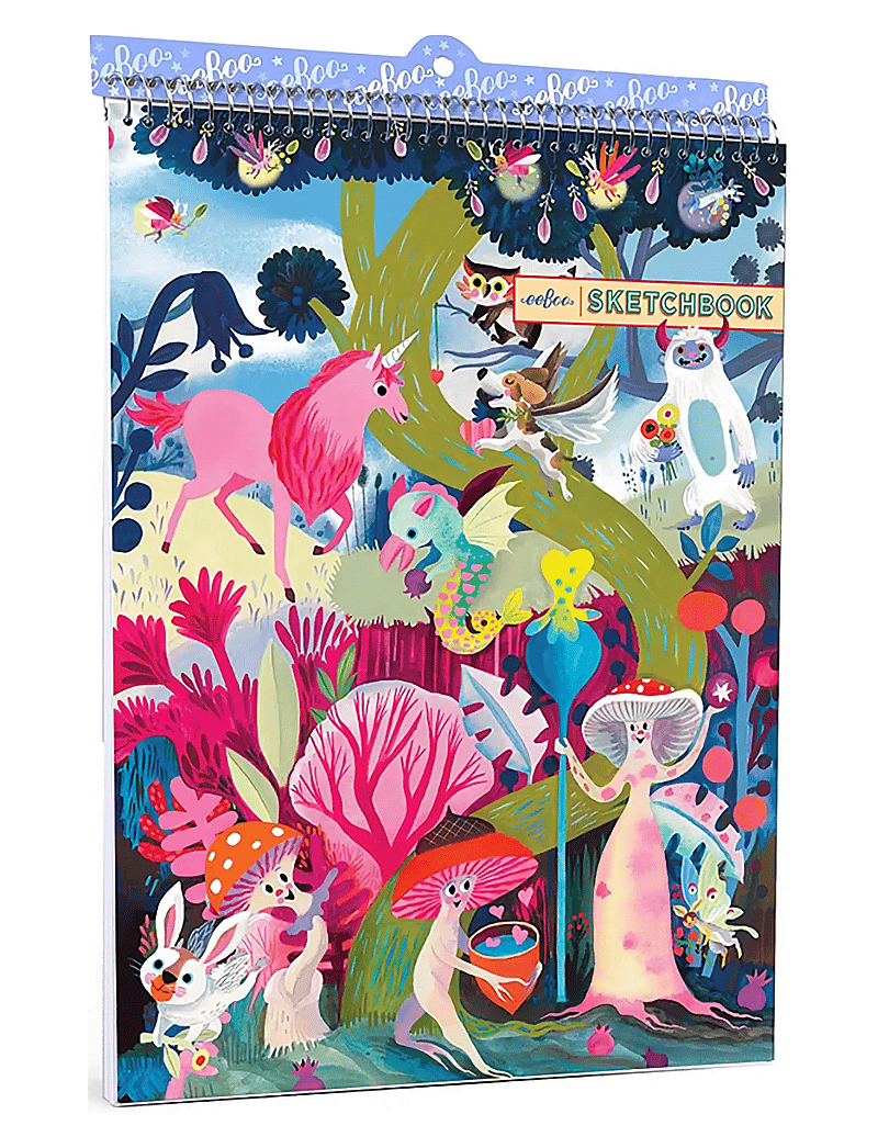 Eeboo - Sketchbook - Magical Creatures - värvimis- & käsitööraamatud - multi - 1