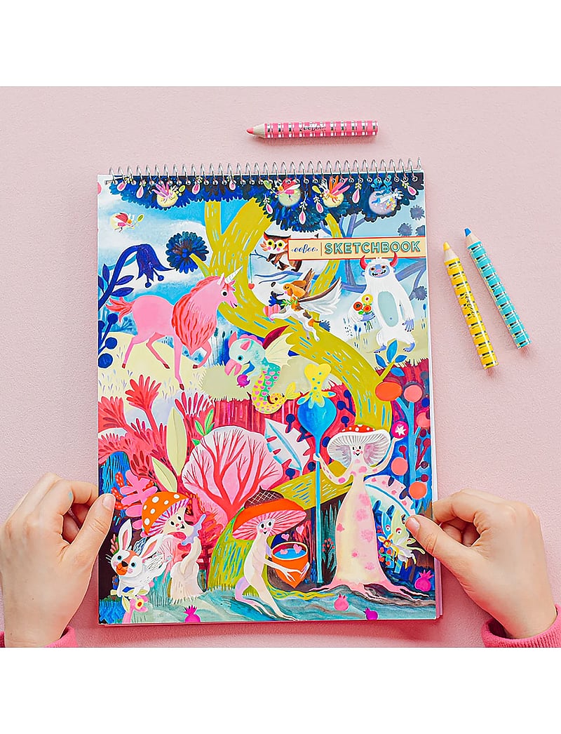 Eeboo - Sketchbook - Magical Creatures - värvimis- & käsitööraamatud - multi - 0