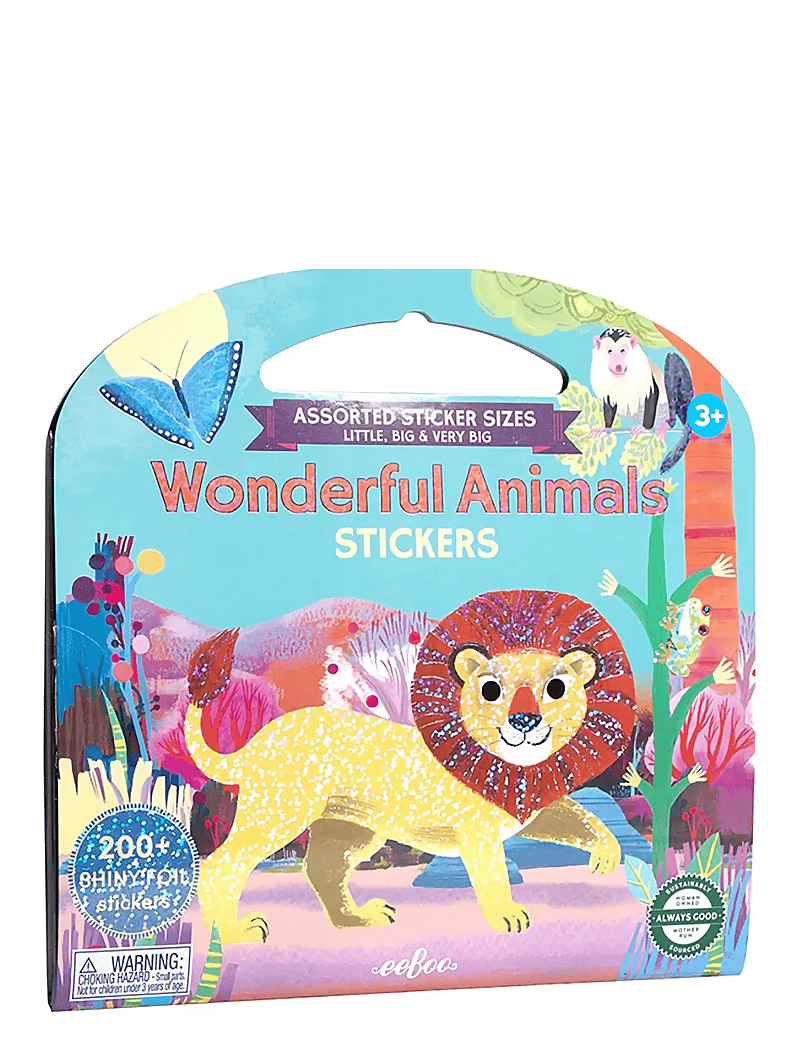 Eeboo - Sticker Book - Wonderful Animals - värvimis- & käsitööraamatud - multi - 1