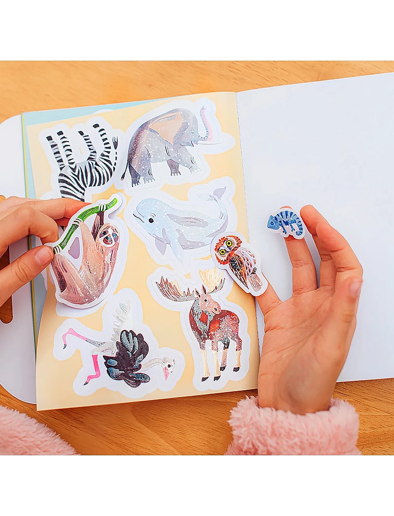 Eeboo - Sticker Book - Wonderful Animals - värvimis- & käsitööraamatud - multi - 2