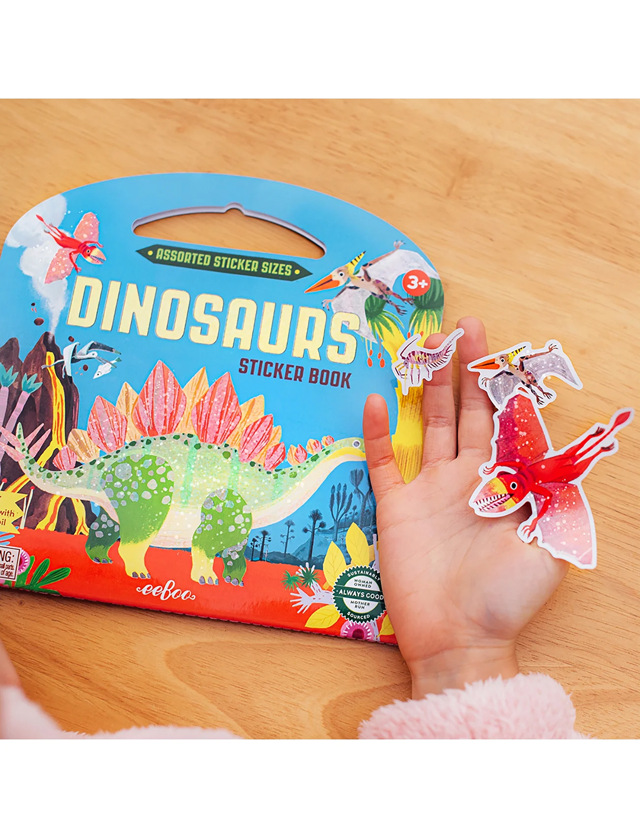 Eeboo Sticker Book Dinosaurs, Børn, Stickers, Multi/mønstret, Str: ONE SIZE
