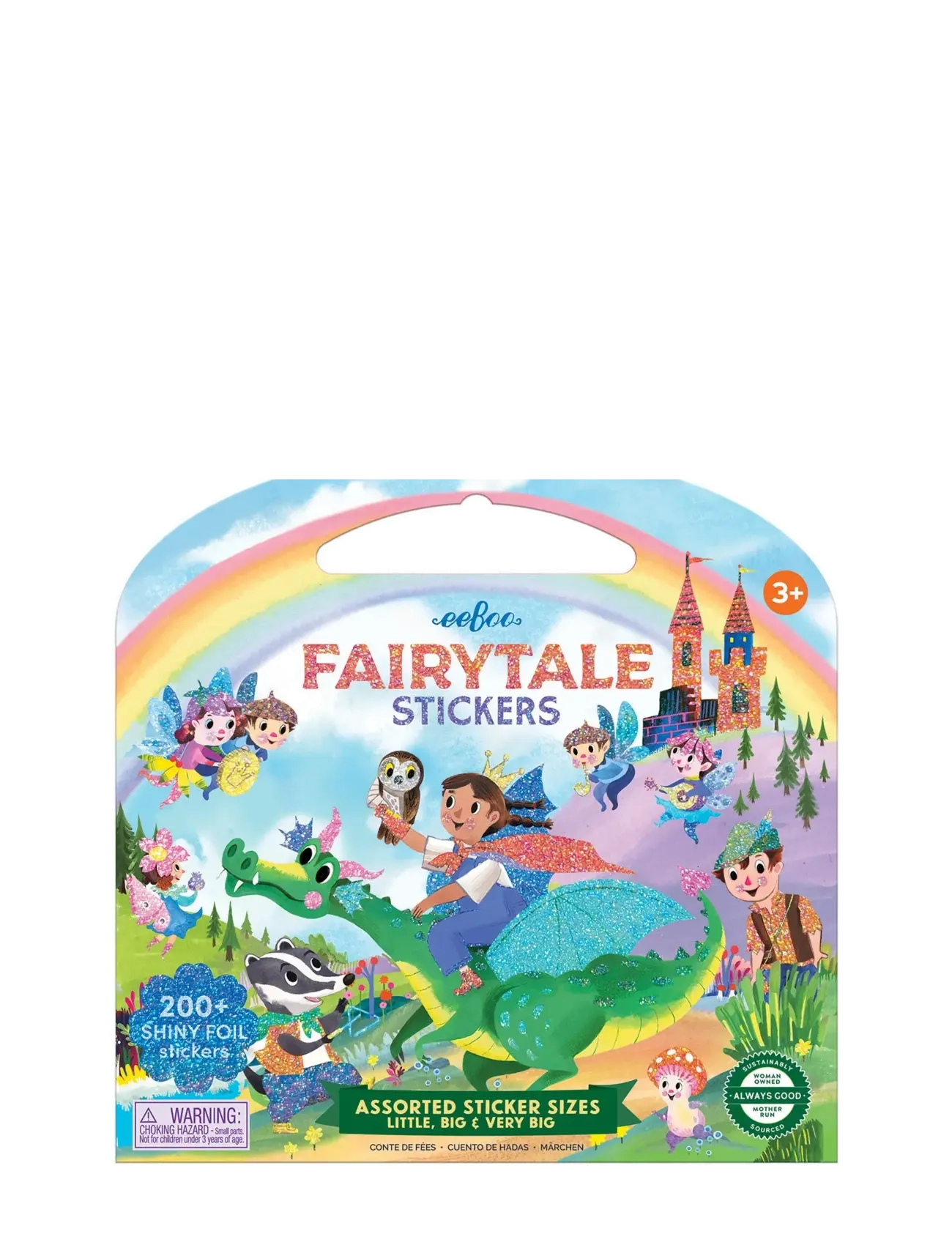 Eeboo Sticker Book Fairytales, Børn, Stickers, Multi/mønstret, Str: ONE SIZE