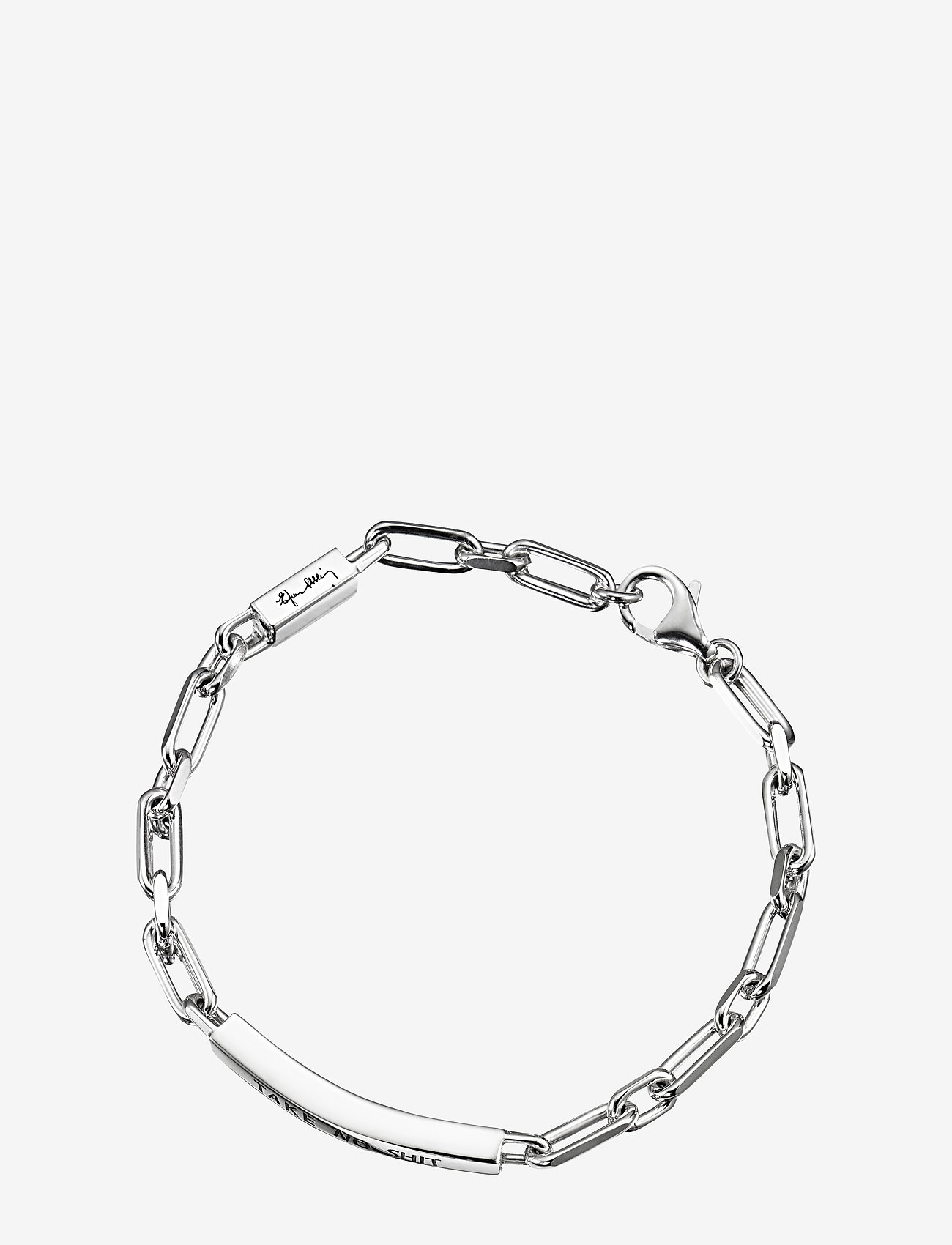 Thin Silver Bracelet - Take No Shit