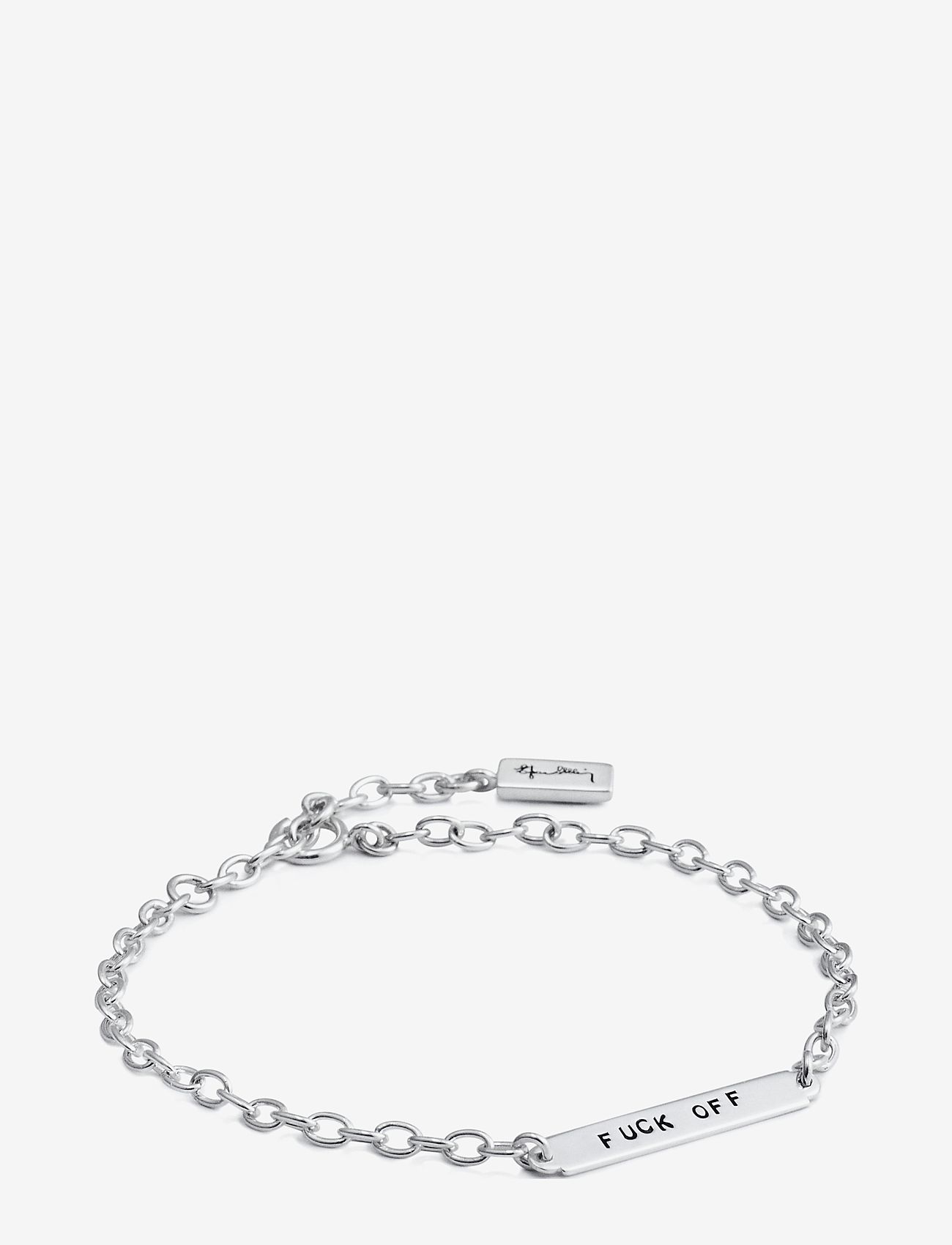 Efva Attling - Power Plates Bracelet - Fuck Off - silver - 1