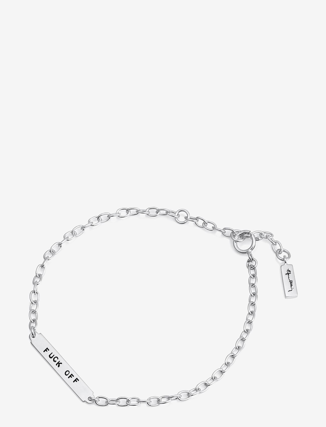 Efva Attling - Power Plates Bracelet - Fuck Off - silver - 2