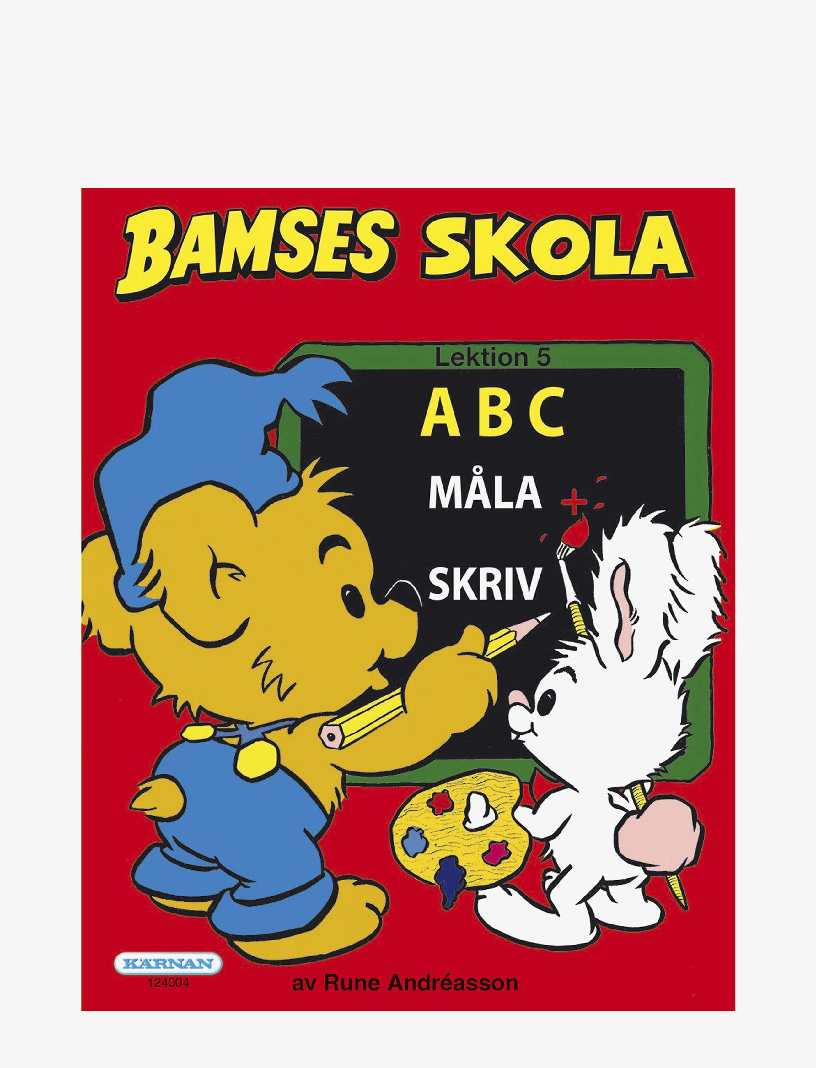 Kärnan BAMSES SKOLA ABC - Målar- & pysselböcker - RED / multi