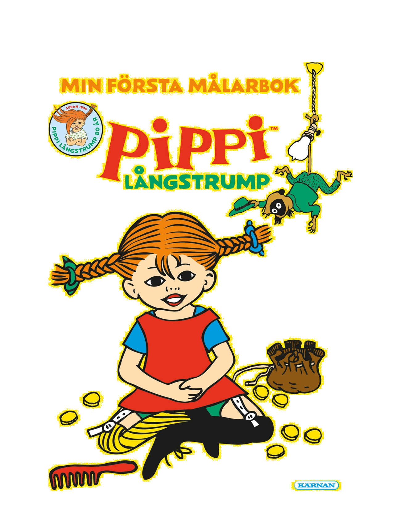 Kärnan - MÅLARBOK PIPPI MIN FÖRSTA MÅLARBOK - steam-leikföng - white - 1