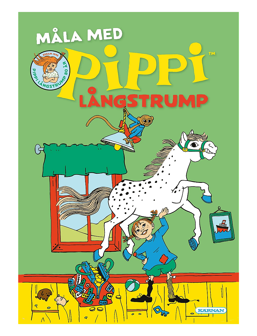 Kärnan - MÅLARBOK MÅLA MED PIPPI LÅNGSTRUMP - sagor - green - 0