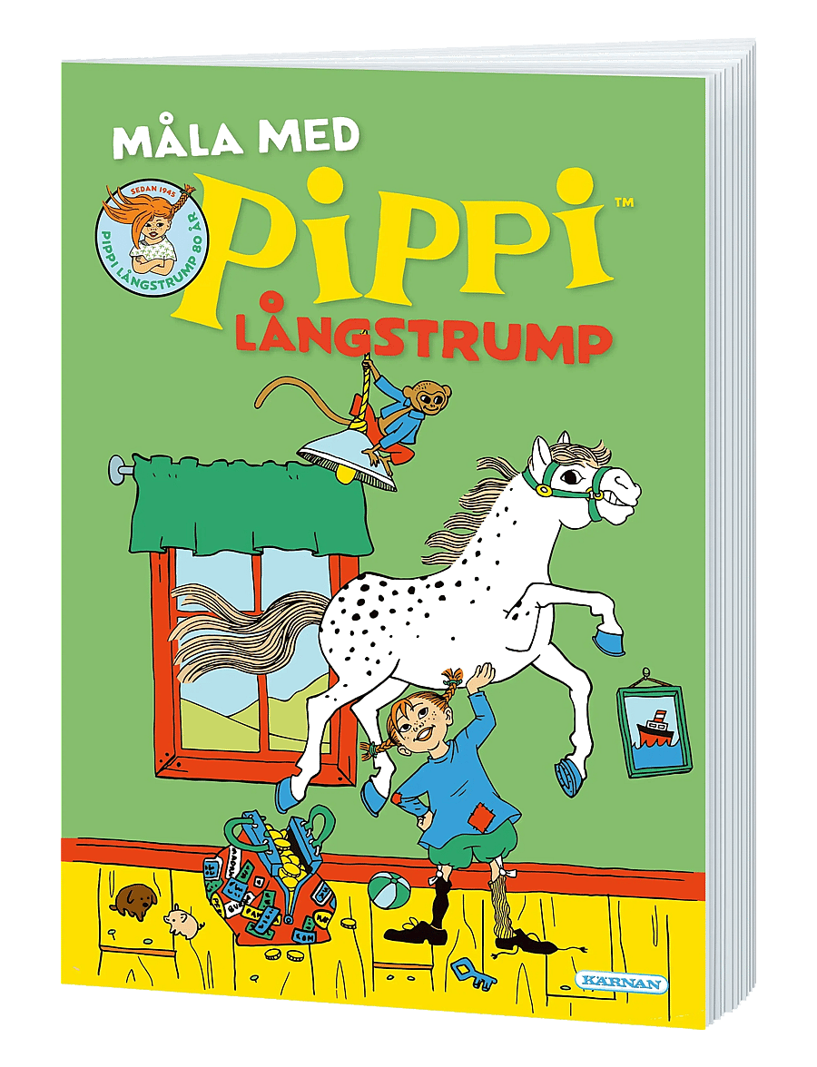 Kärnan - MÅLARBOK MÅLA MED PIPPI LÅNGSTRUMP - sagor - green - 1