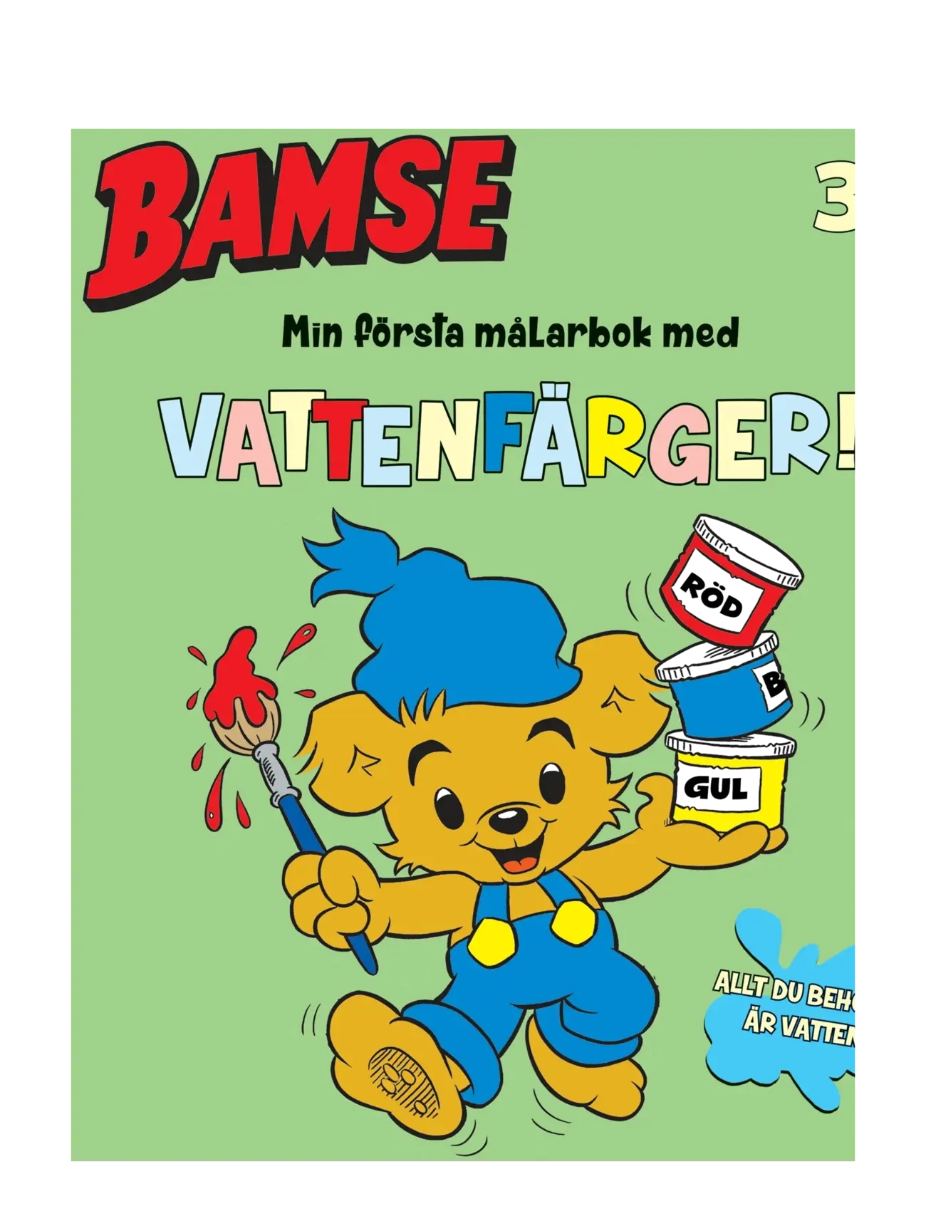 Kärnan MIN FÖRSTA MÅLARBOK BAMSE MED VATTENFÄRGER - Målar- & pysselböcker - GREEN / yellow