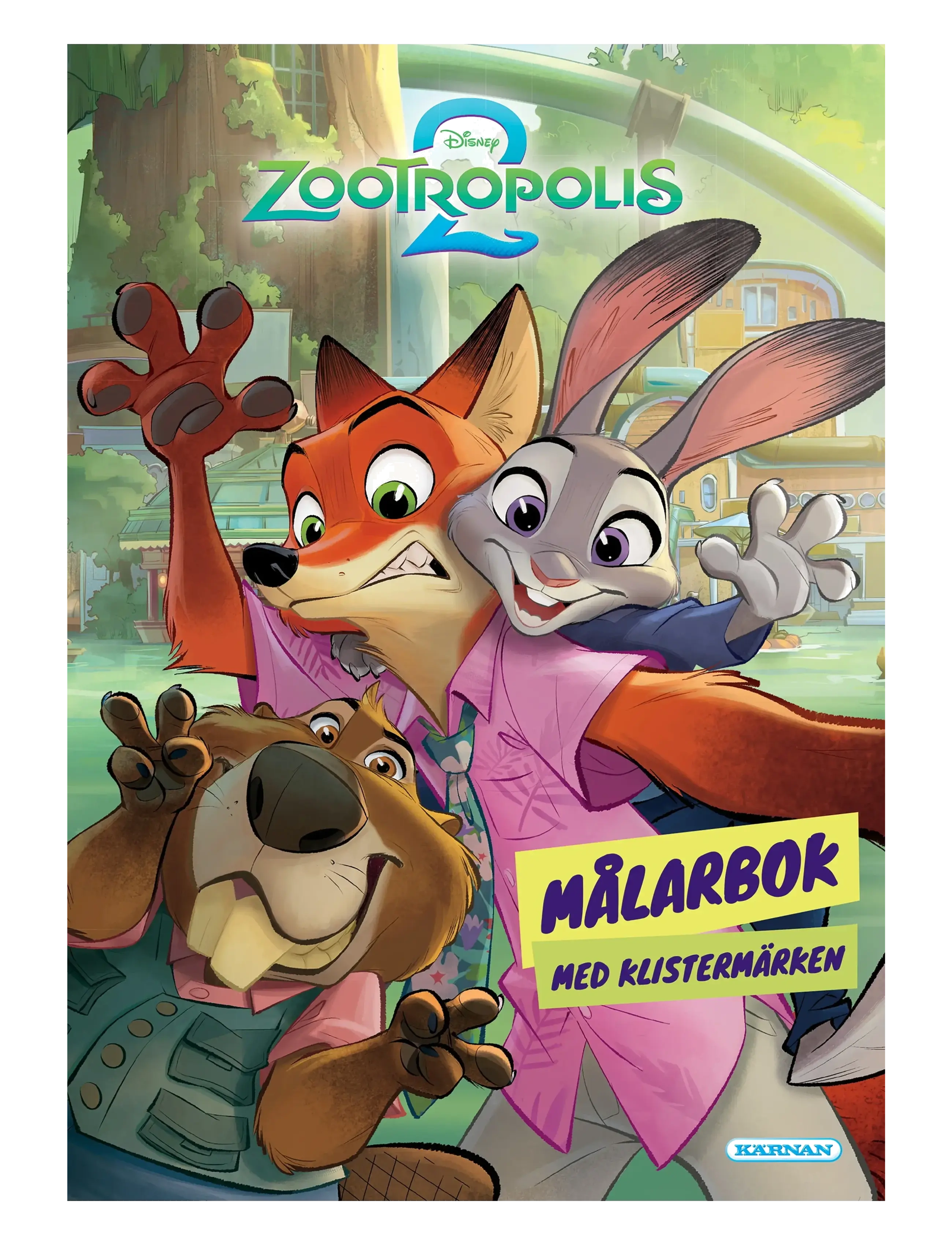 Kärnan MÅLARBOK ZOOTROPOLIS 2 - 4 for 3 - MULTI / orange