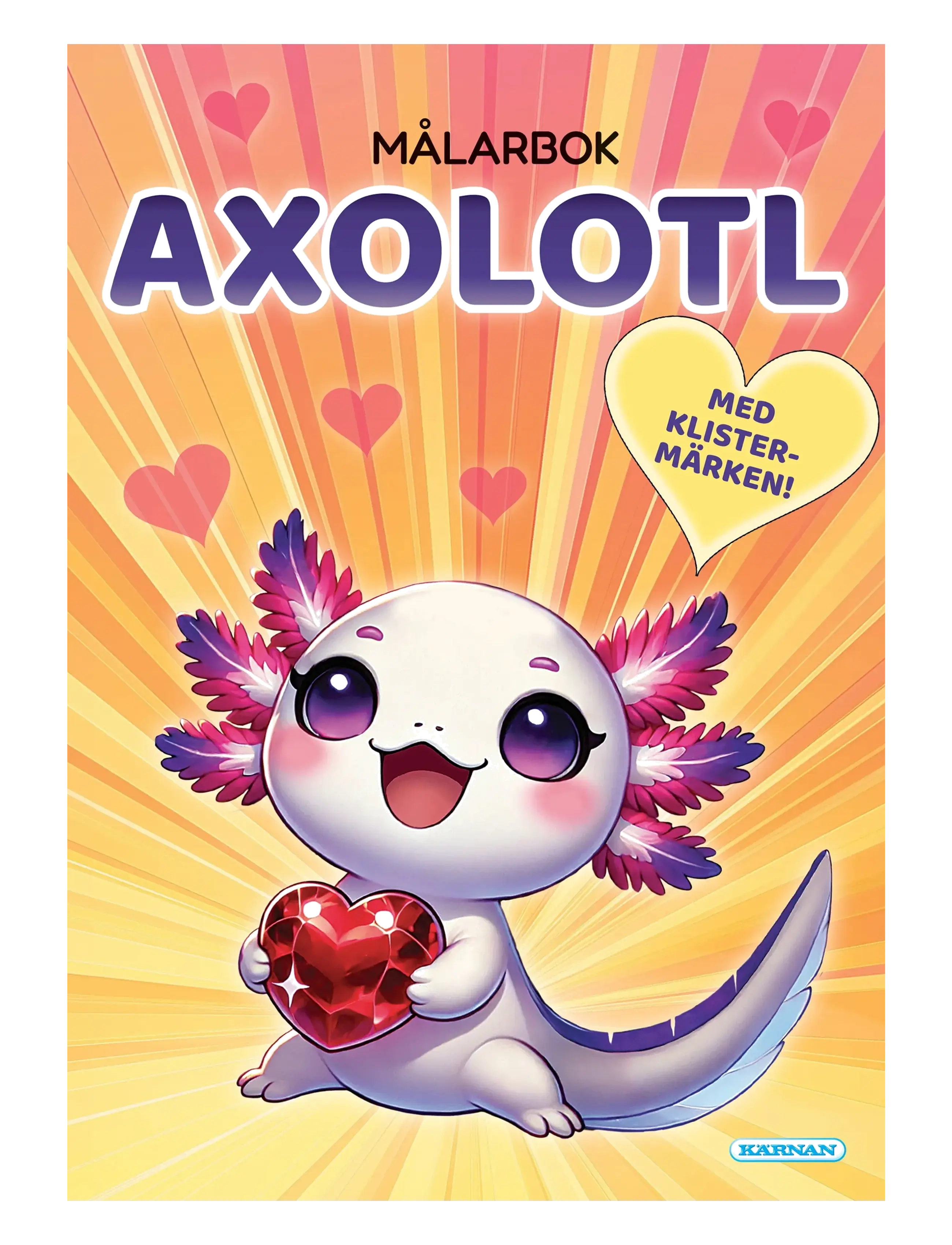 Kärnan MÅLARBOK AXOLOTL - 4 for 3 - MULTI / pink/rose