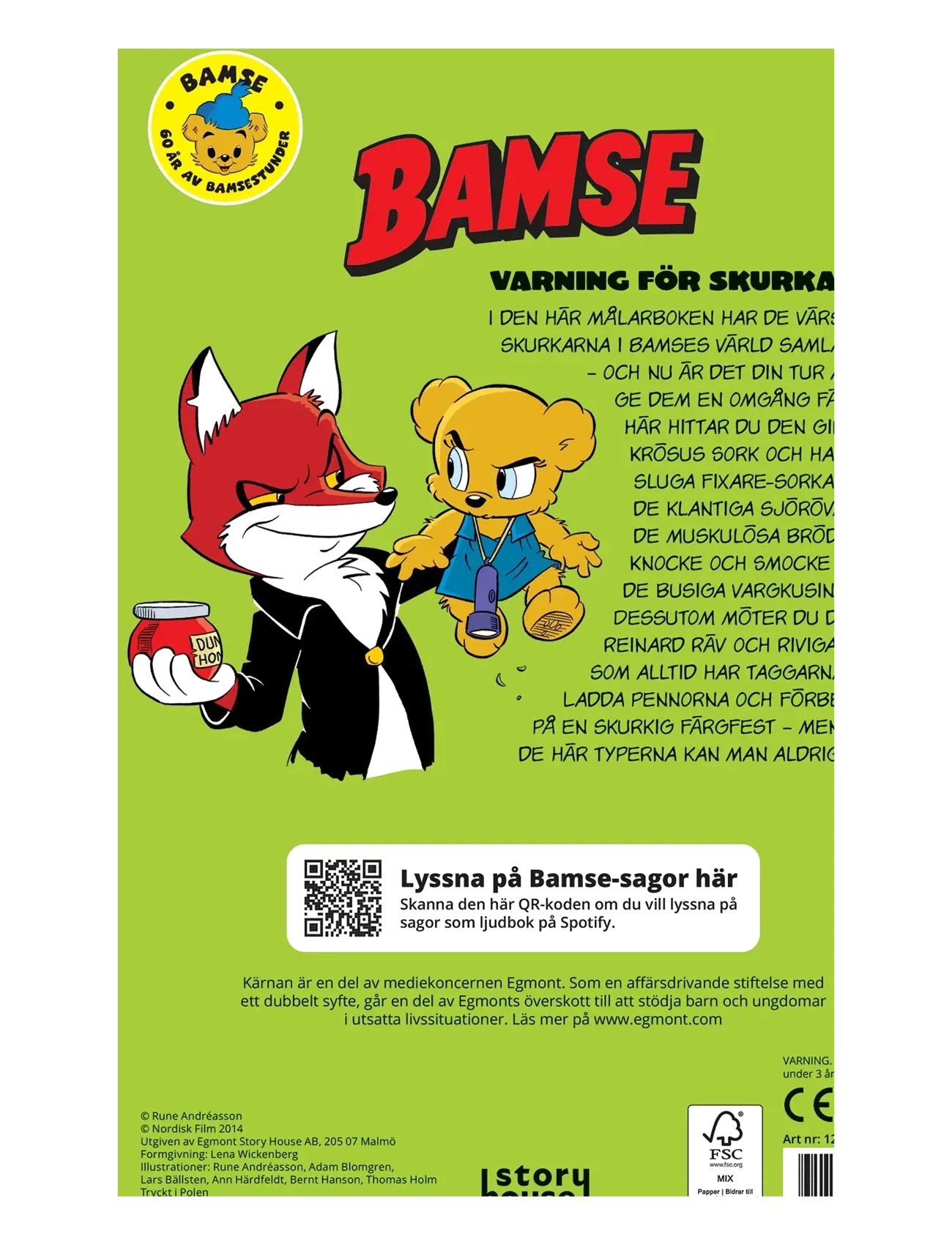 Kärnan - MÅLARBOK BAMSE SKURKAR - målar- & pysselböcker - multi - 3