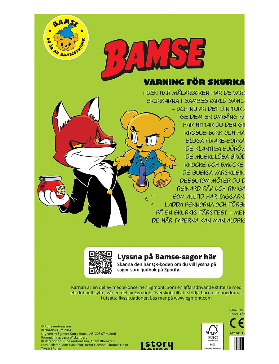 Kärnan - MÅLARBOK BAMSE SKURKAR - målar- & pysselböcker - multi - 3