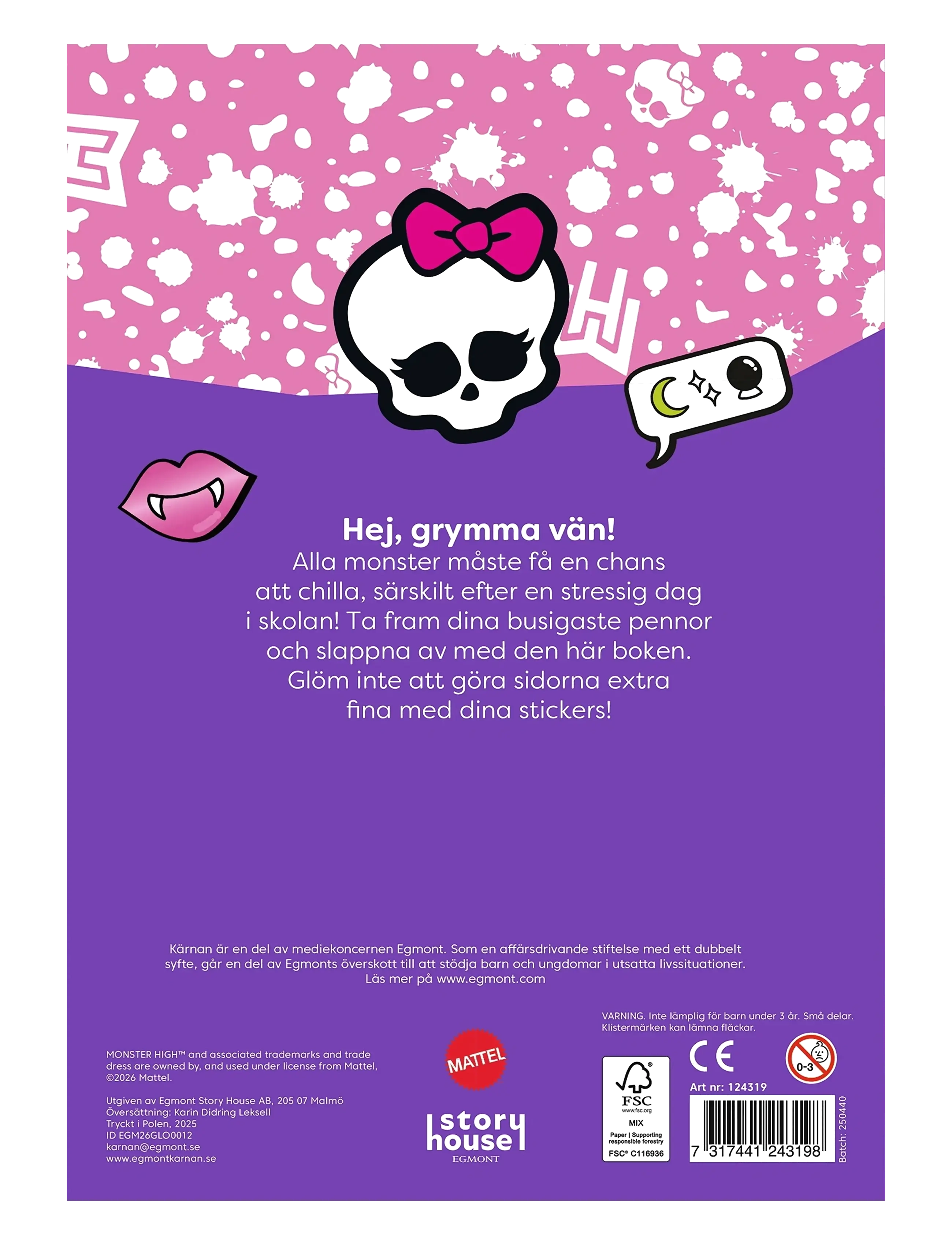 Kärnan - MÅLARBOK MONSTER HIGH - klistermärken - multi - 4