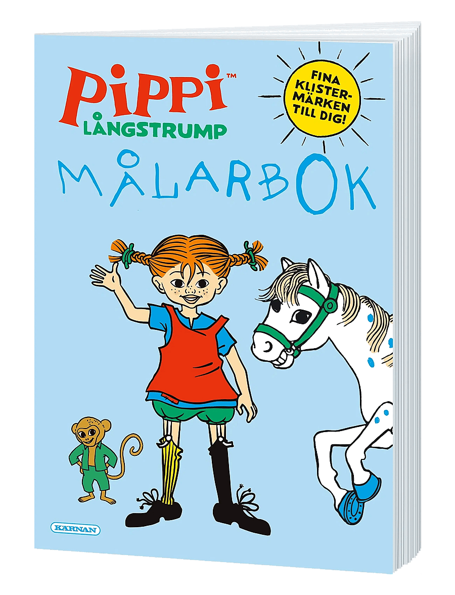 Kärnan - MÅLARBOK PIPPI LÅNGSTRUMP MED STICKERS - målar- & pysselböcker - multi - 1