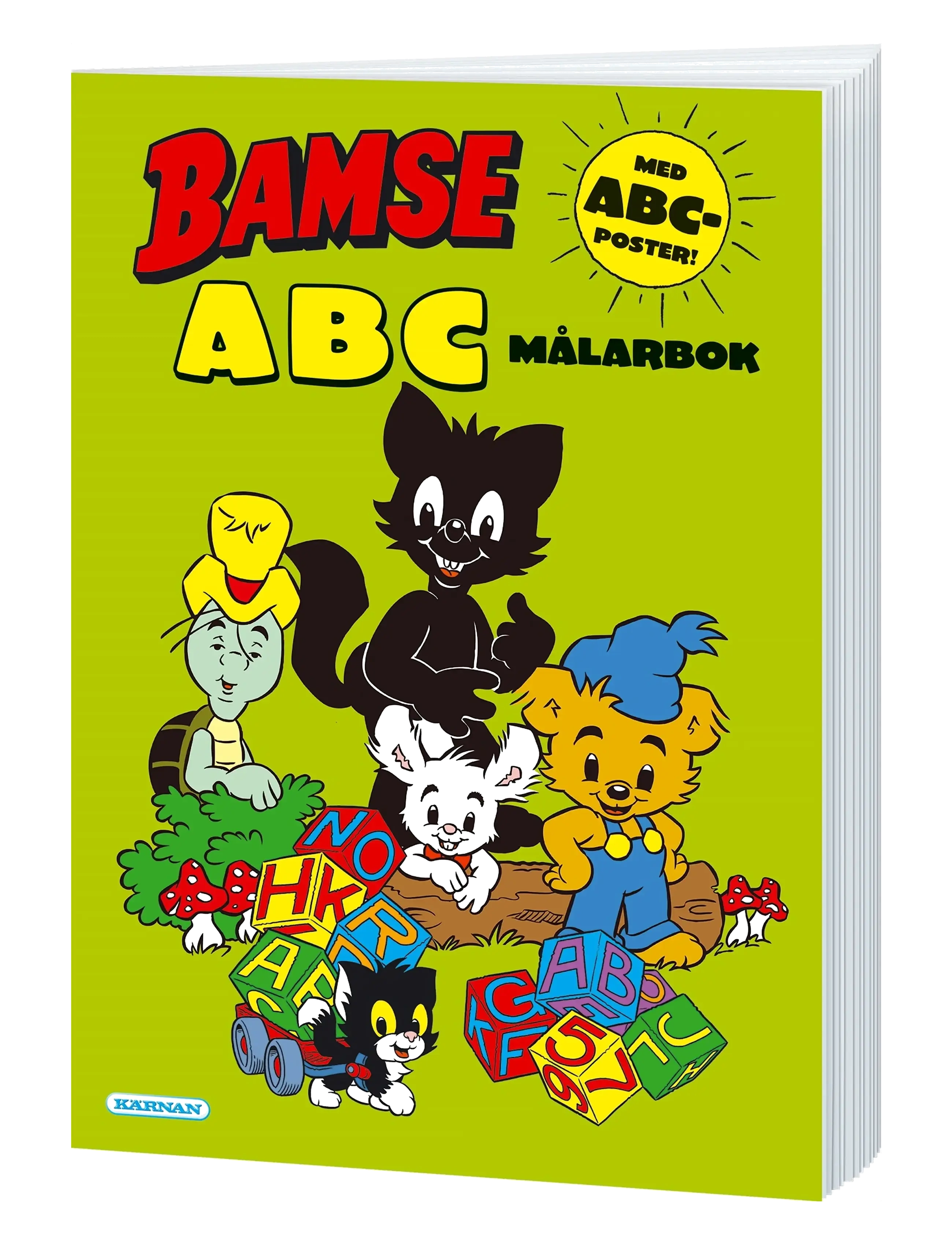 Kärnan MÅLARBOK BAMSE ABC, MED POSTER - Teikna & föndra - MULTI / khaki/green