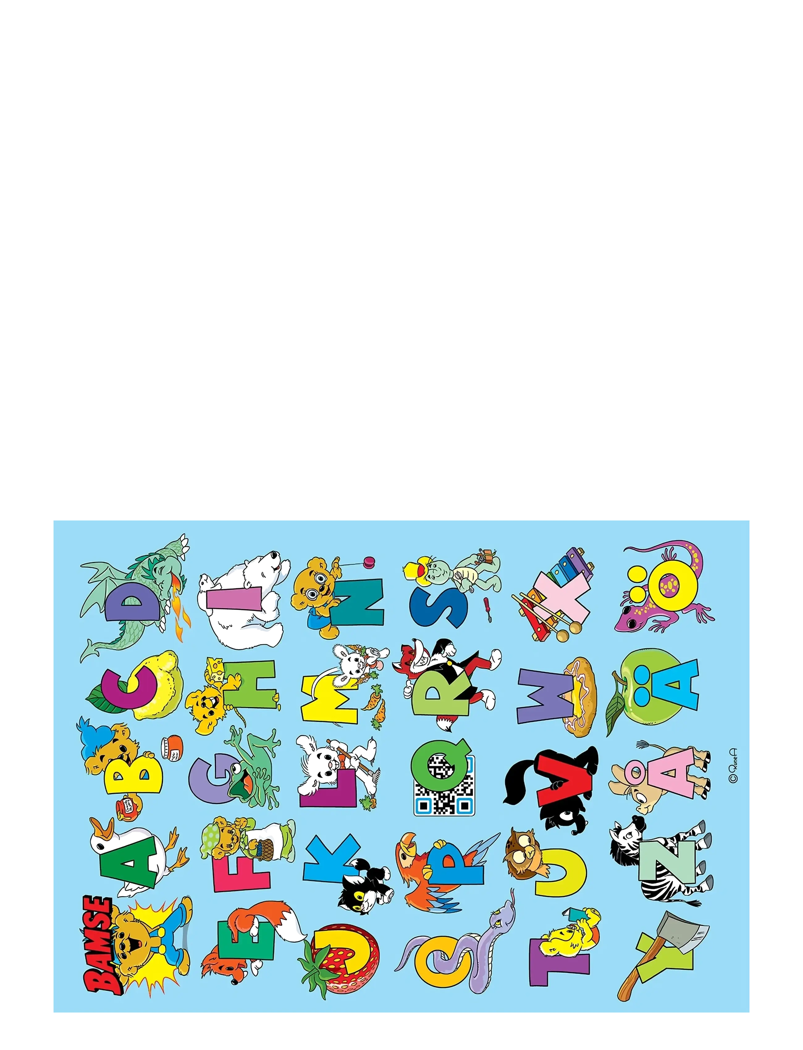 Kärnan - MÅLARBOK BAMSE ABC, MED POSTER - målar- & pysselböcker - multi - 3