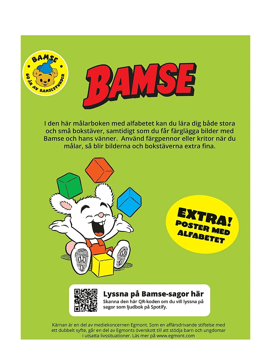 Kärnan - MÅLARBOK BAMSE ABC, MED POSTER - målar- & pysselböcker - multi - 4