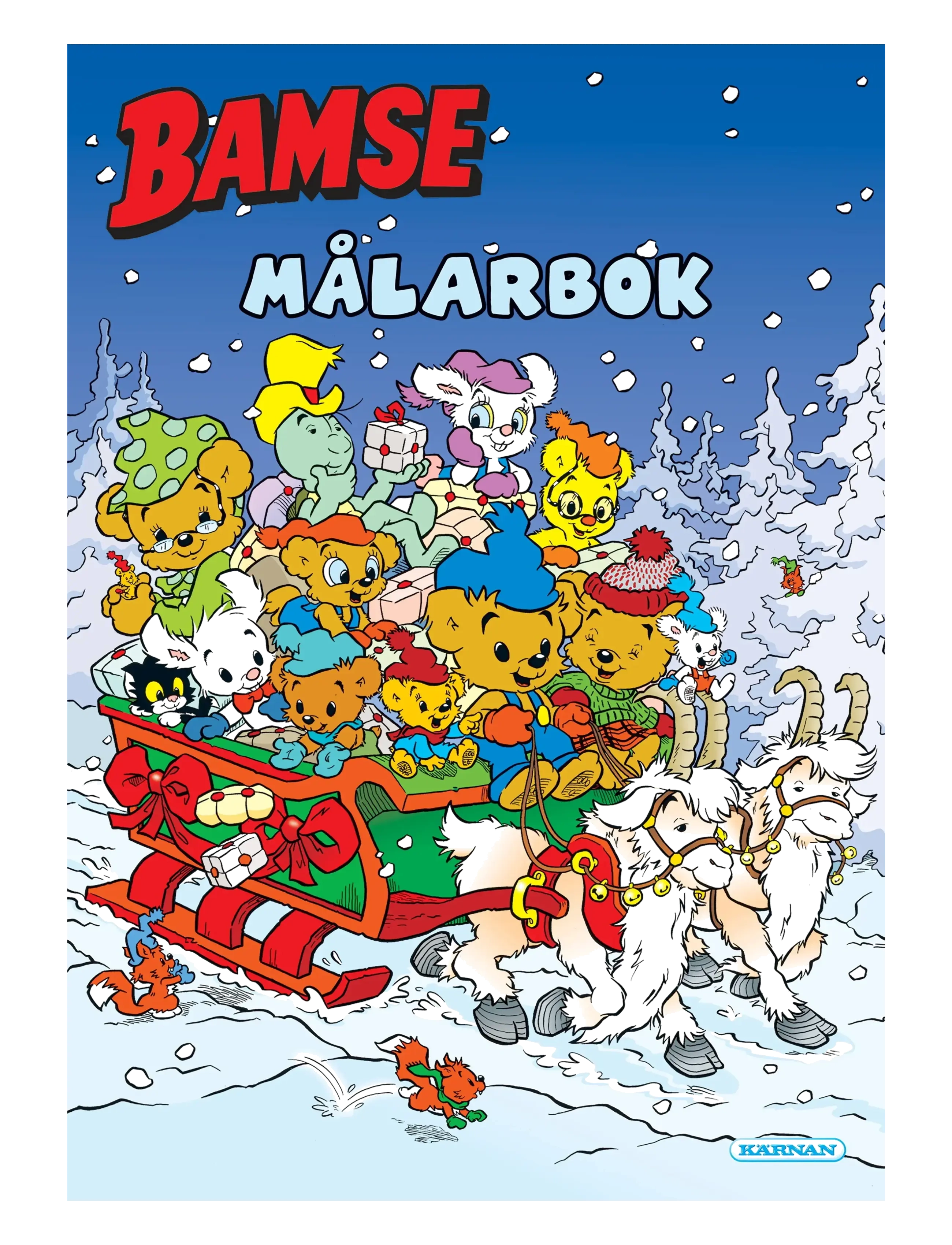 Kärnan MÅLARBOK BAMSE - Jul på kullarna - Rita & Pyssla - MULTI / blue