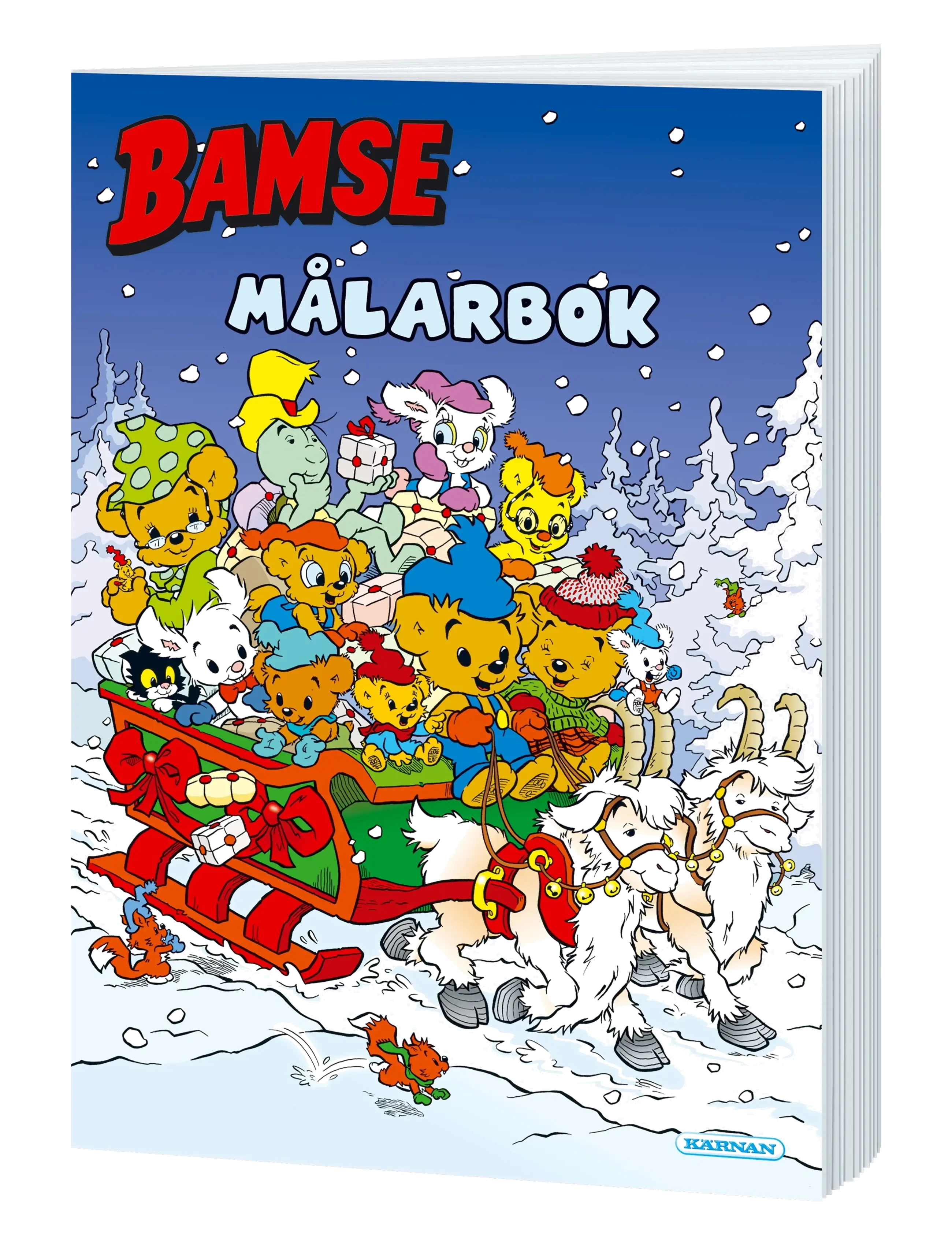 Kärnan - MÅLARBOK BAMSE - Jul på kullarna - målar- & pysselböcker - multi - 1