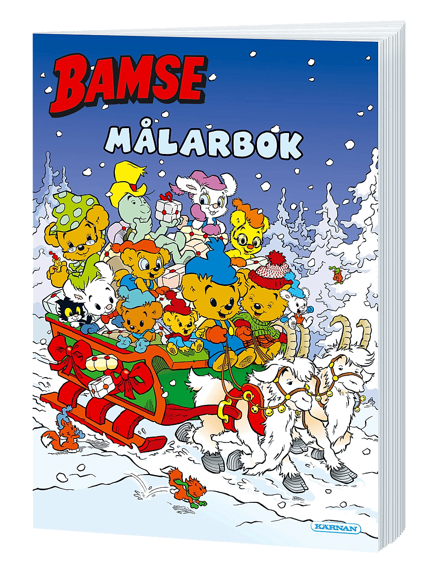 Kärnan - MÅLARBOK BAMSE - Jul på kullarna - målar- & pysselböcker - multi - 1