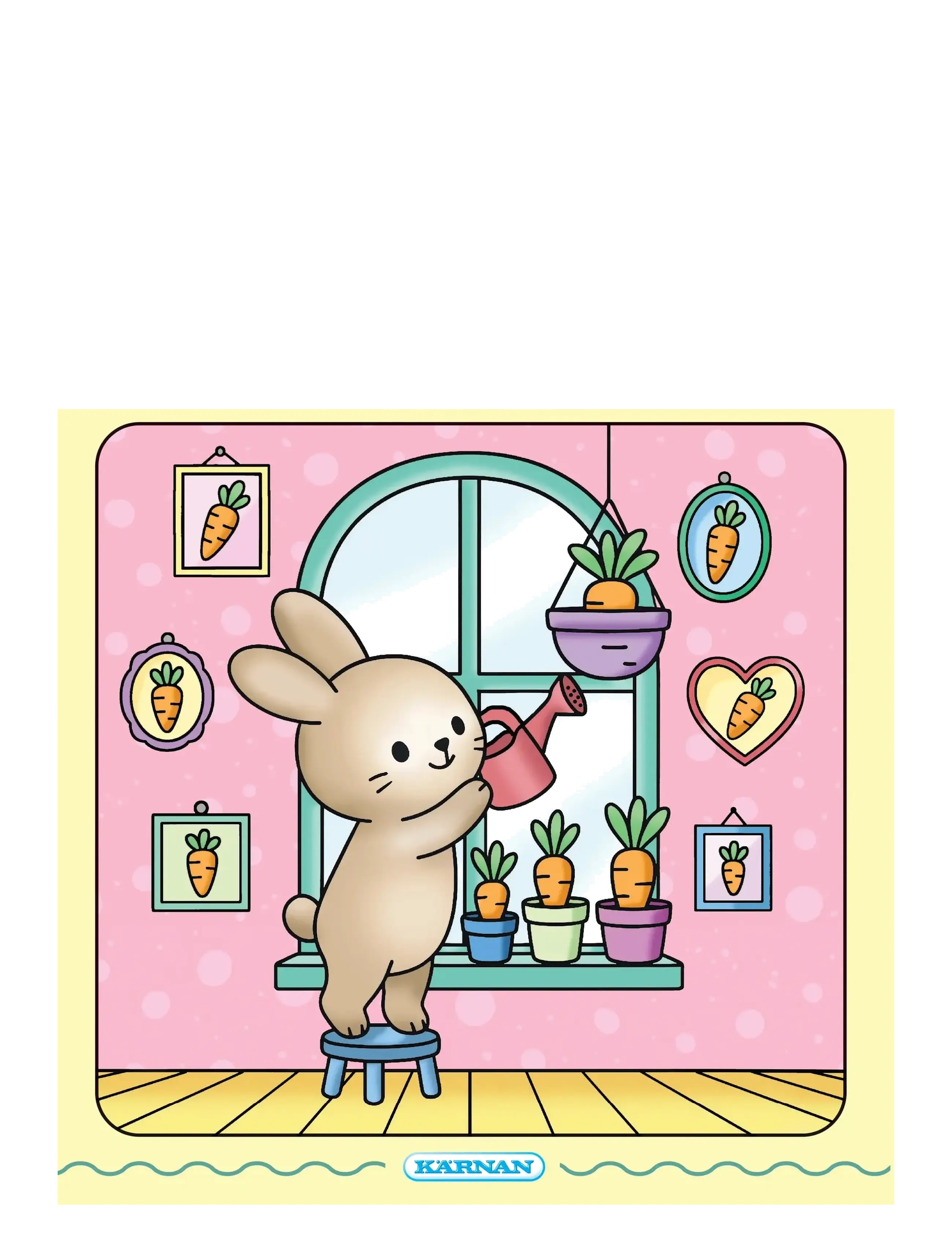 Kärnan MÅLARBOK COZY - MYSIGA VÄNNER - Julklappar till barn - YELLOW / pink/rose