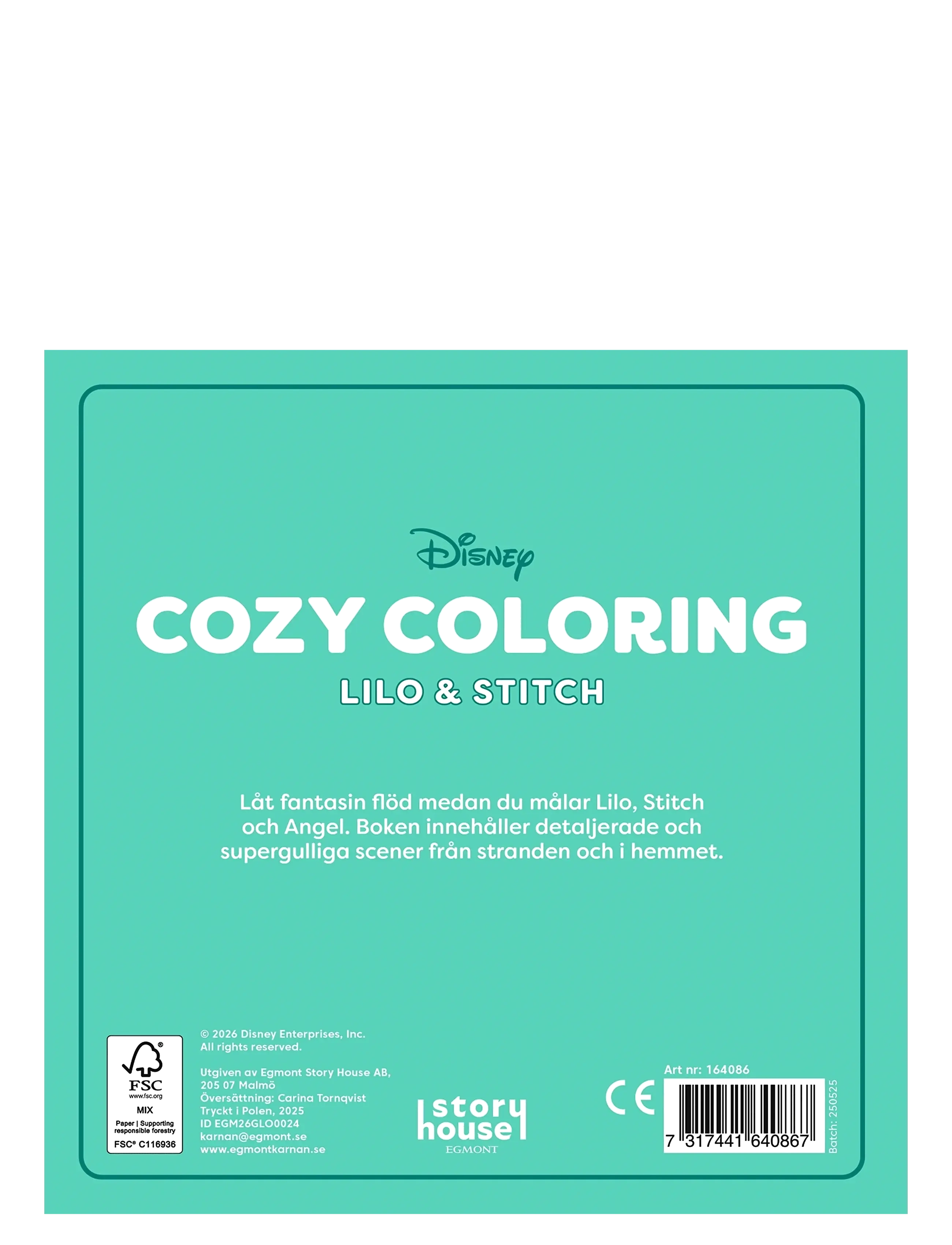 Kärnan - MÅLARBOK COZY COLOURING DISNEY STITCH - målar- & pysselböcker - multi - 1