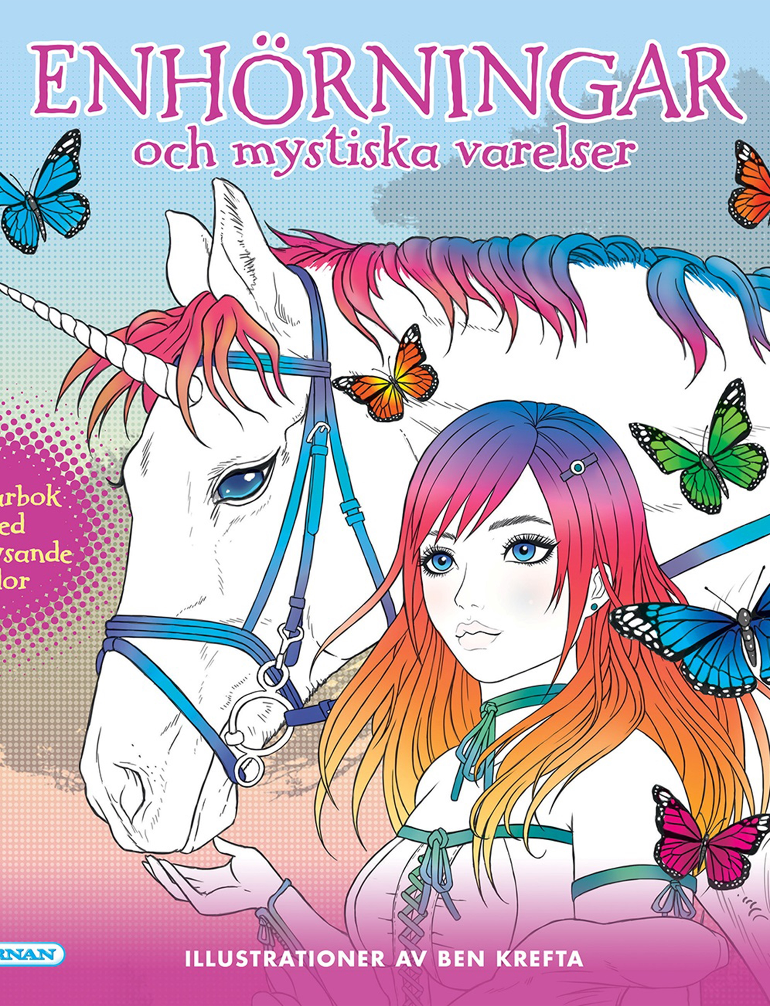 Kärnan MÅLARBOK MANGA, ENHÖRNINGAR SJÄLVLYSANDE SIDOR - 4 for 3 - MULTI / multi