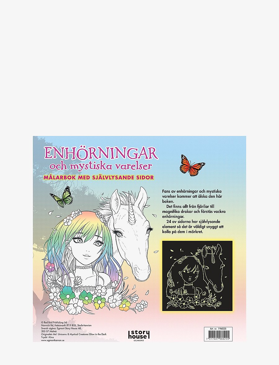 Kärnan - MÅLARBOK MANGA, ENHÖRNINGAR SJÄLVLYSANDE SIDOR - målar- & pysselböcker - multi - 1