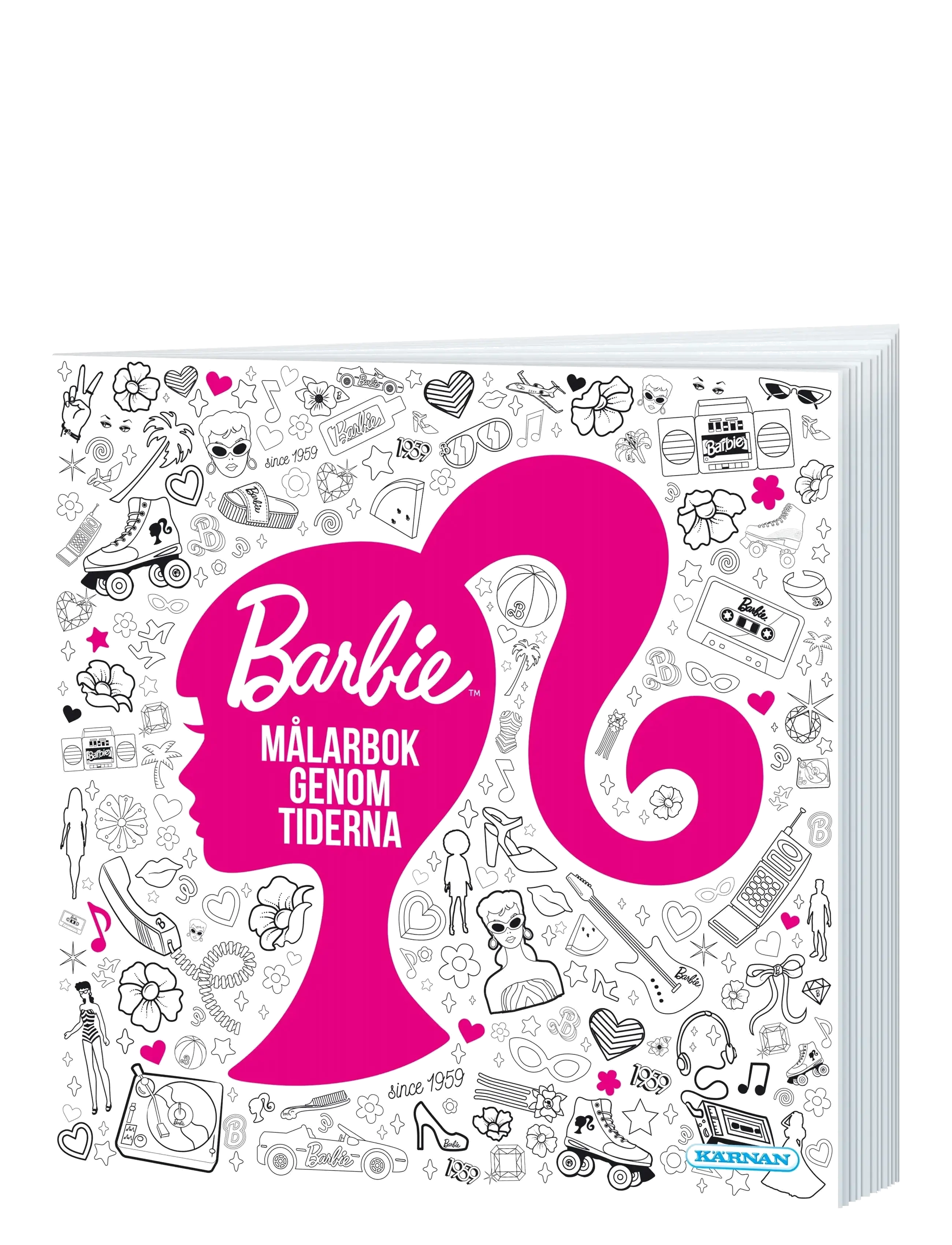 Kärnan - MÅLARBOK BARBIE GENOM TIDERNA - teikna & föndra - white - 1
