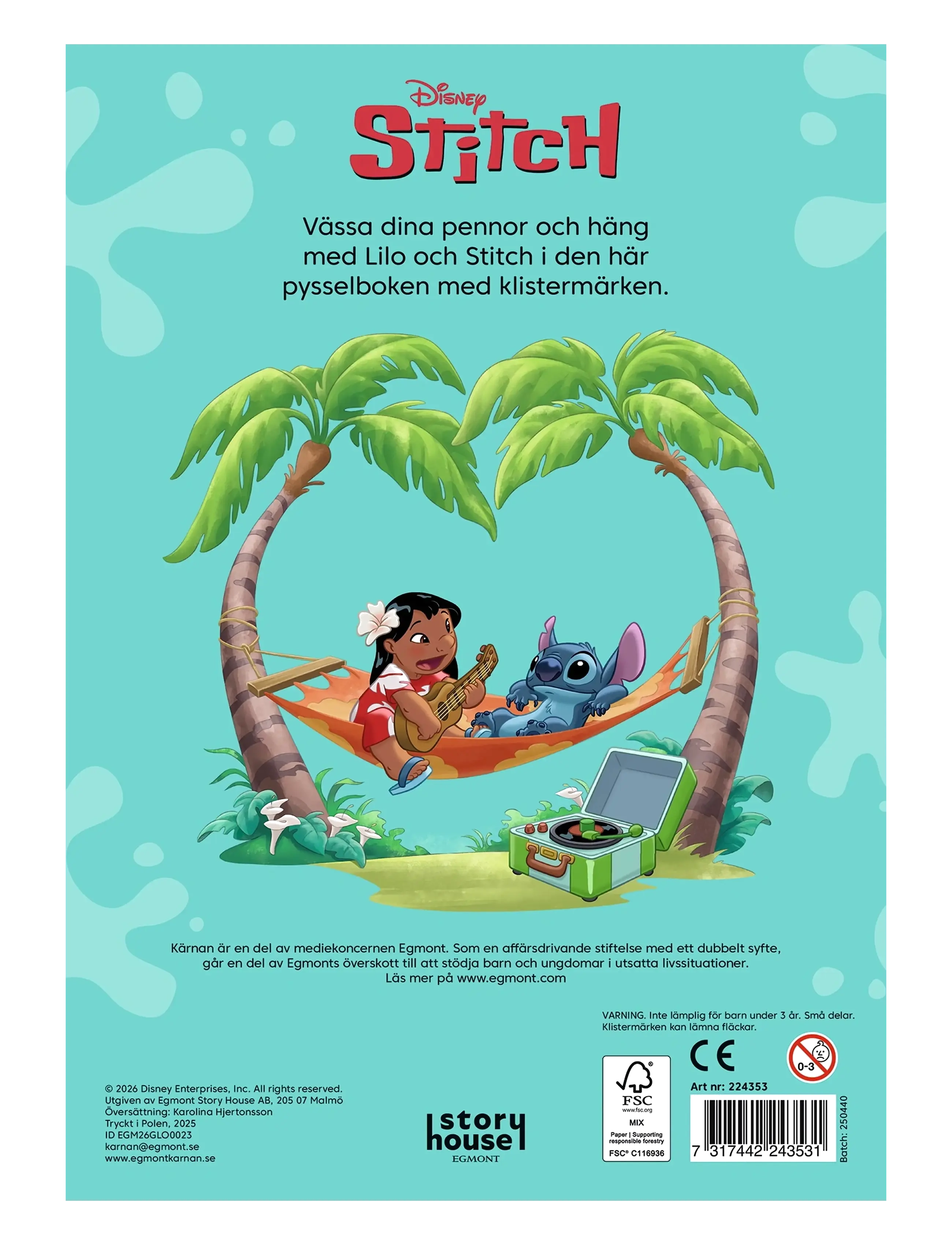 Kärnan - PYSSELBOK DISNEY STITCH - målar- & pysselböcker - multi - 2