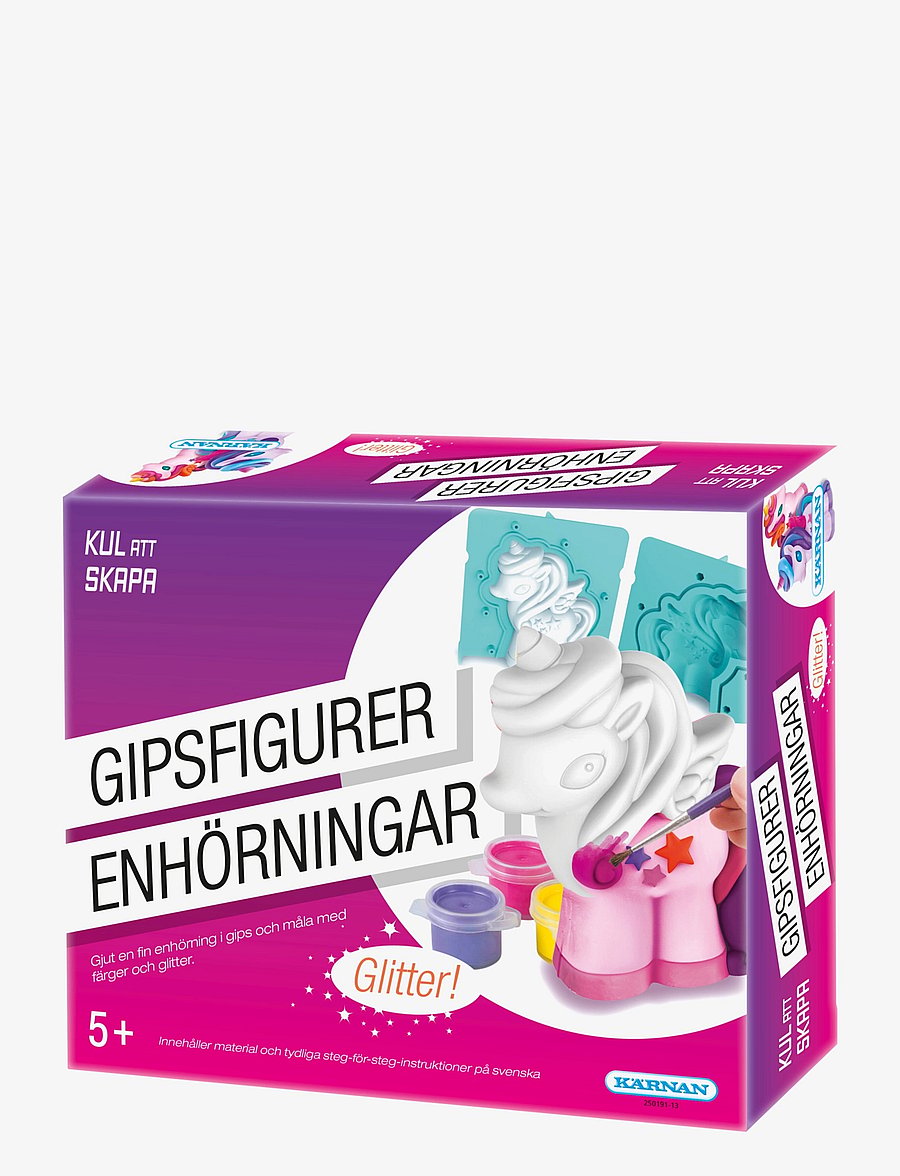 Kärnan - KUL ATT SKAPA GIPSFIGURER ENHÖRNINGAR - pysselset - pink - 0
