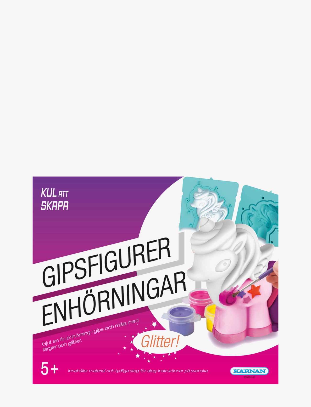 Kärnan - KUL ATT SKAPA GIPSFIGURER ENHÖRNINGAR - föndursett - pink - 1