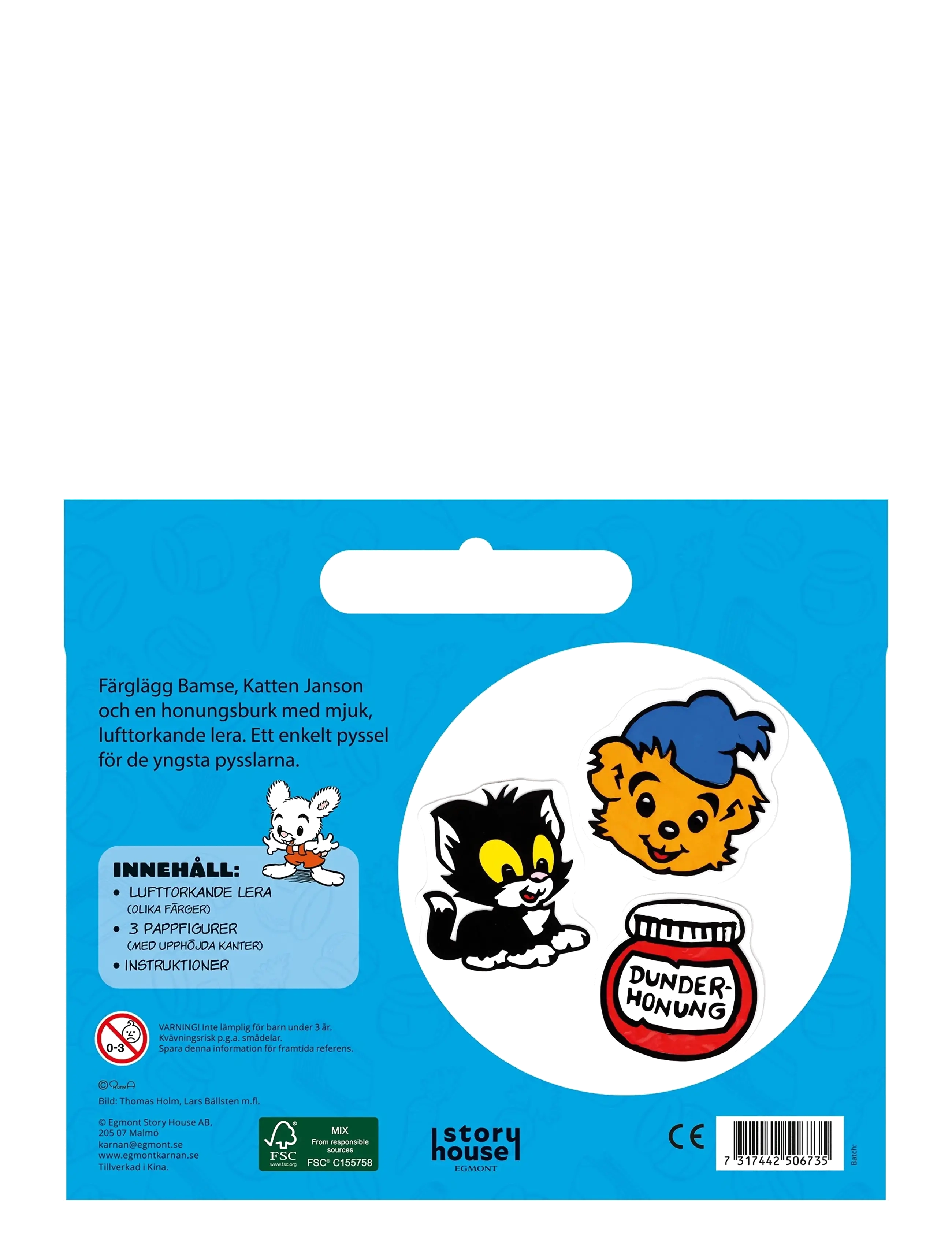 Kärnan - KUL ATT SKAPA BAMSE LERMÅLNING - leklera - multi - 3