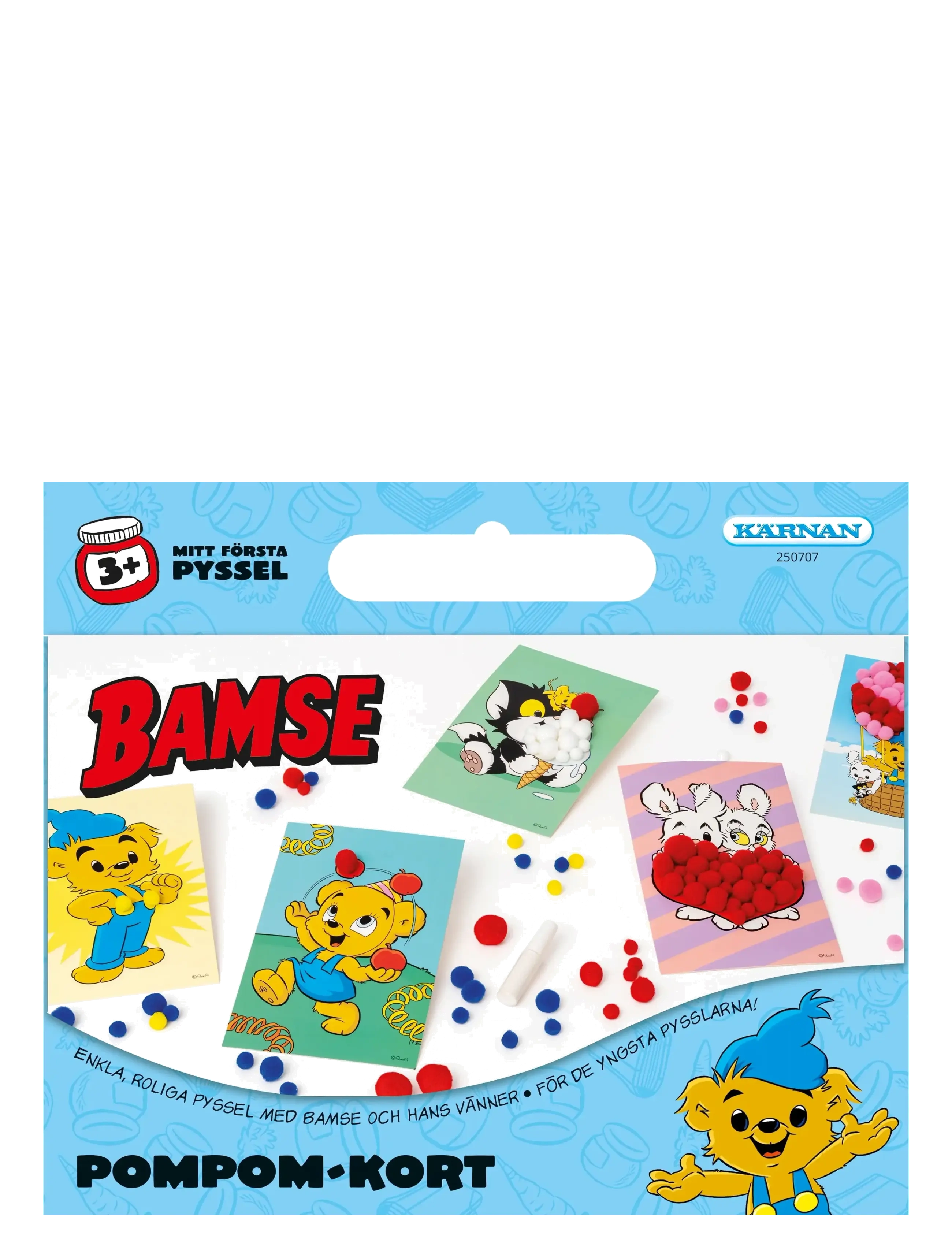 Kärnan KUL ATT SKAPA BAMSE POMPOMPYSSEL - Kärnan - BLUE / red