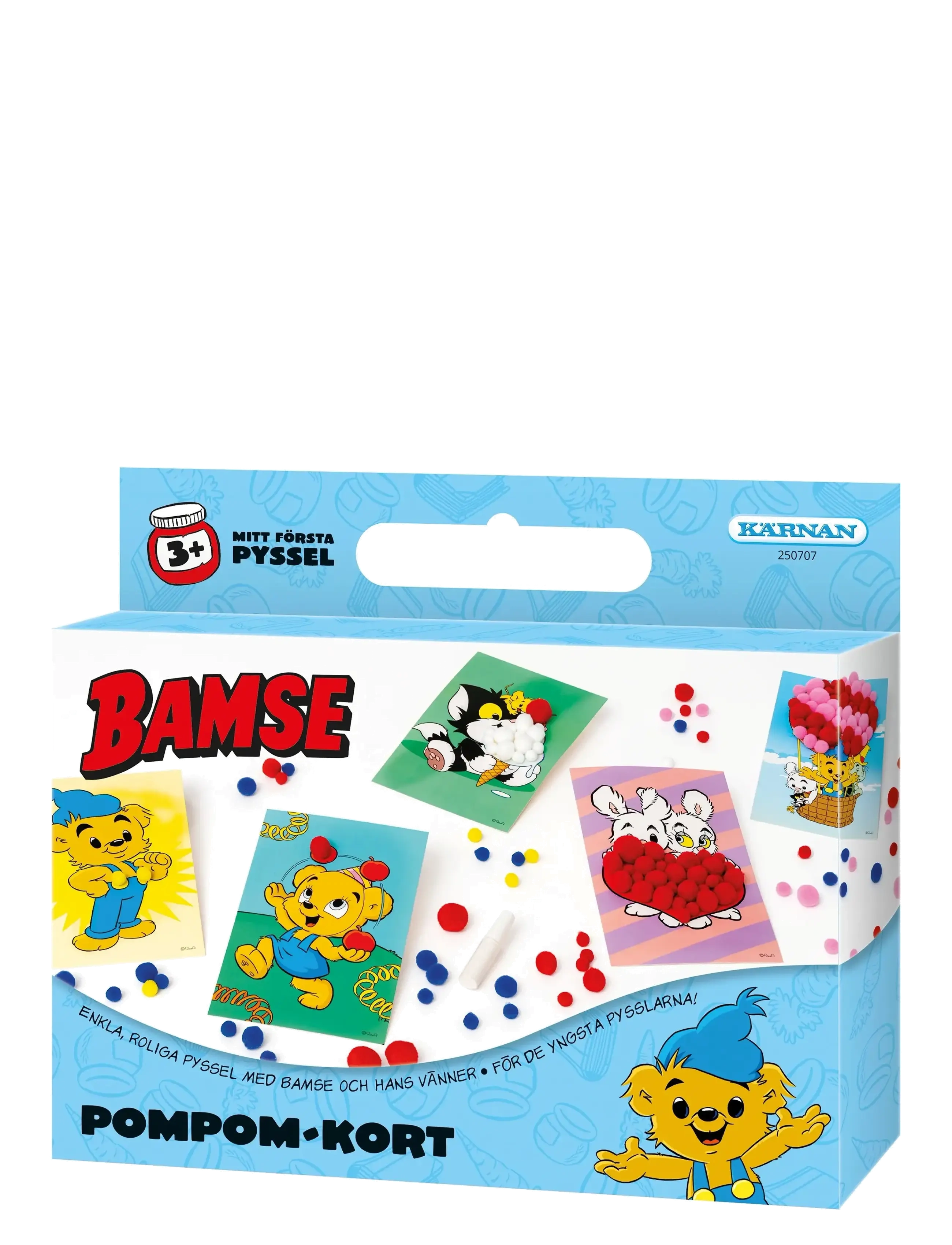 Kärnan - KUL ATT SKAPA BAMSE POMPOMPYSSEL - pysselset - blue - 1