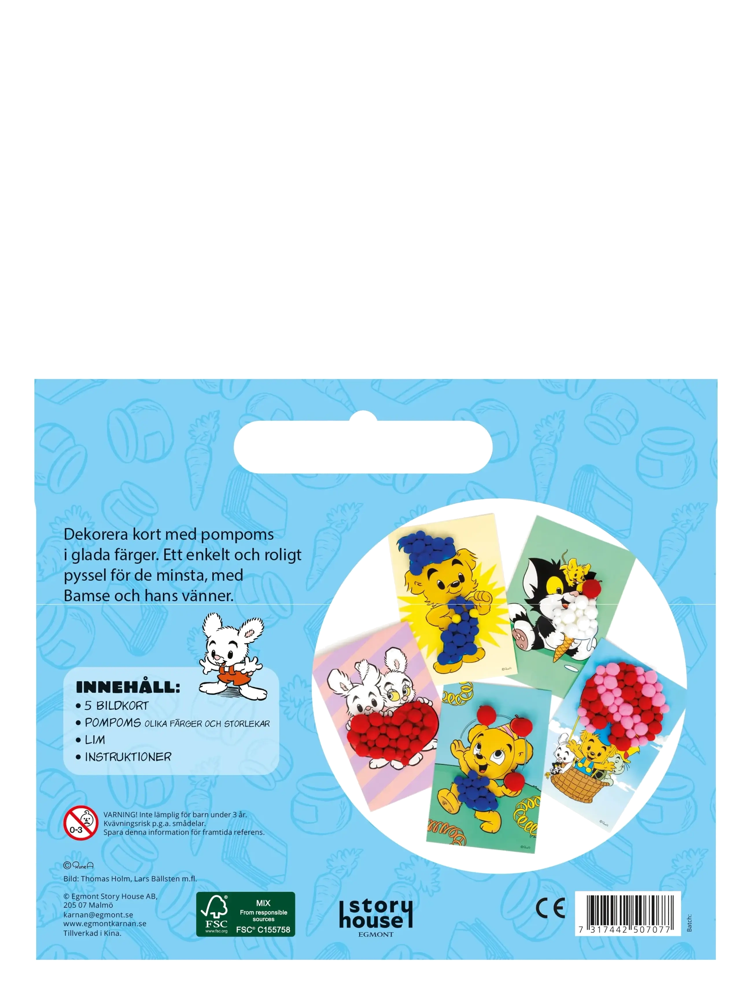 Kärnan - KUL ATT SKAPA BAMSE POMPOMPYSSEL - pysselset - blue - 2