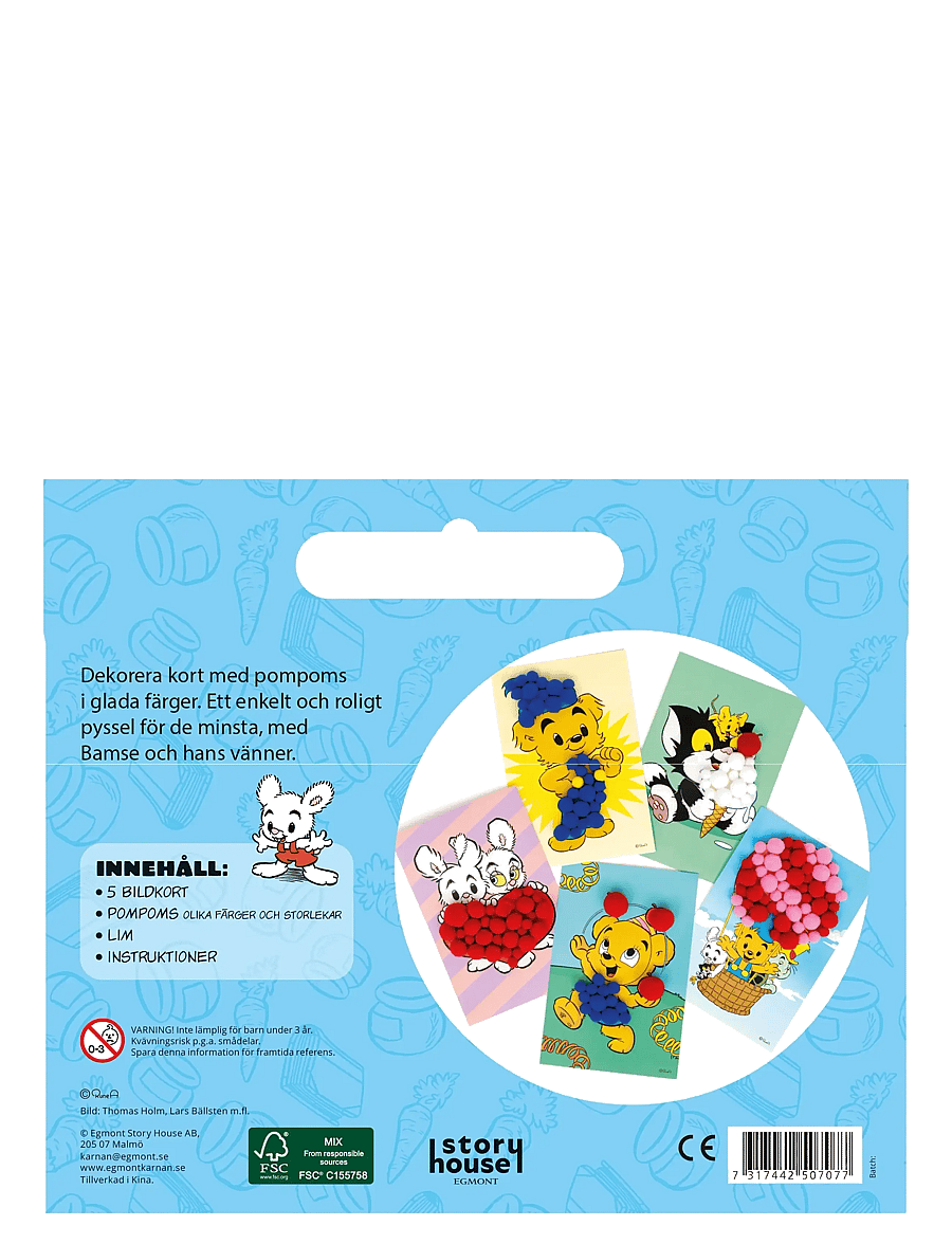 Kärnan - KUL ATT SKAPA BAMSE POMPOMPYSSEL - pysselset - blue - 2