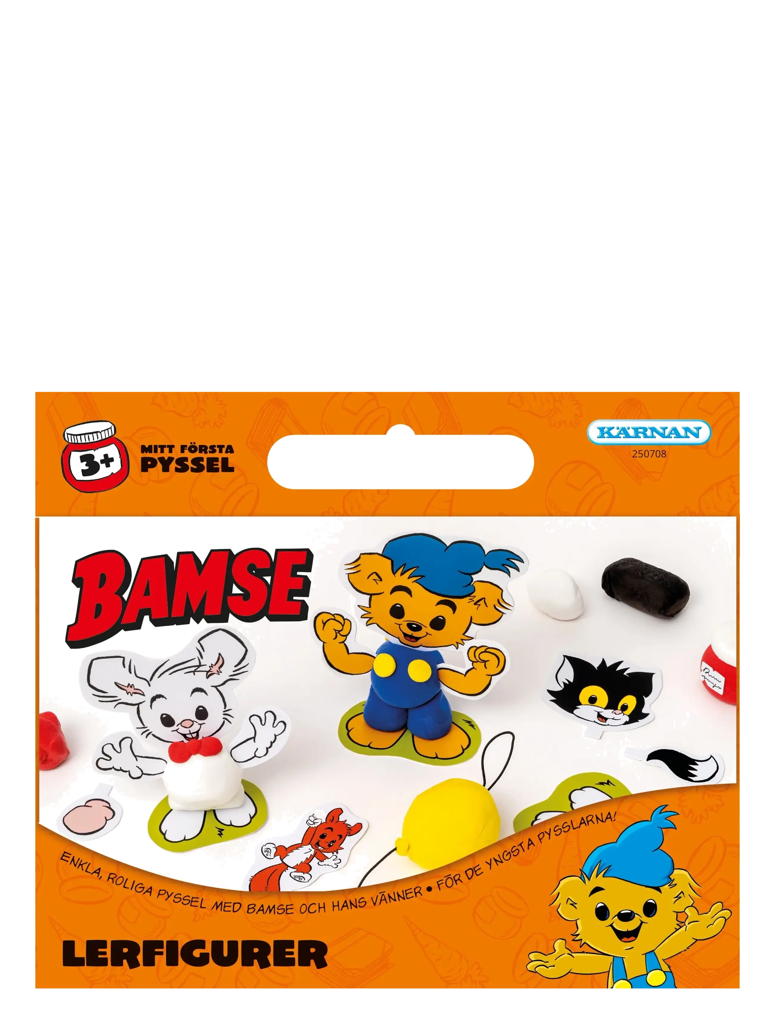 Kärnan KUL ATT SKAPA BAMSE LERFIGURER - Rita & Pyssla - ORANGE / blue