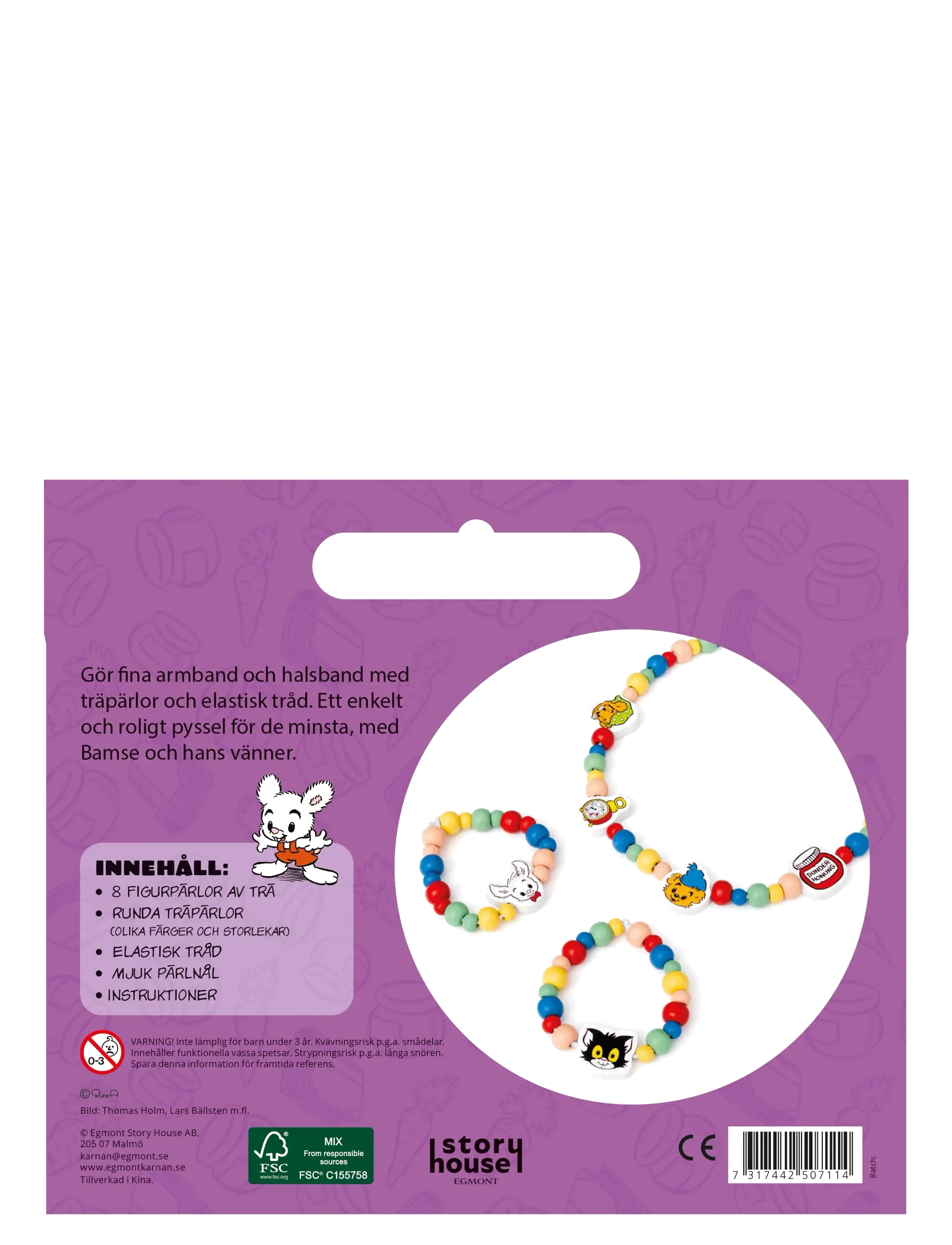 Kärnan - KUL ATT SKAPA BAMSE PÄRLSMYCKEN - föndursett - purple - 2