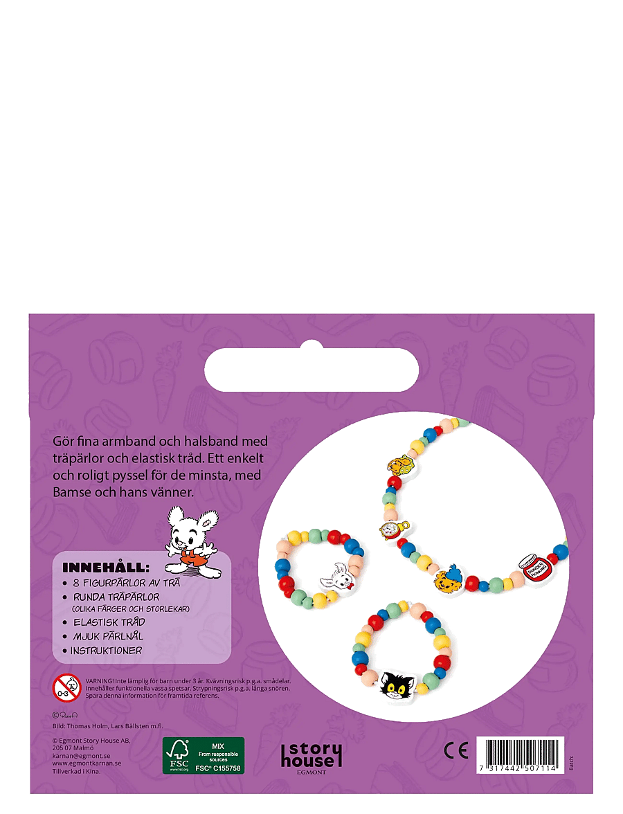 Kärnan - KUL ATT SKAPA BAMSE PÄRLSMYCKEN - pysselset - purple - 2